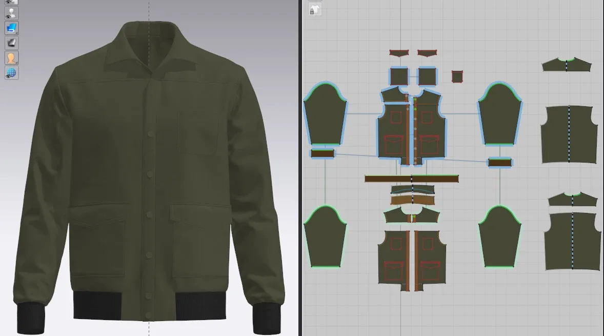 Men's Jacket 3d Model, Marvelous Designer-Clo3d-fbx-obj