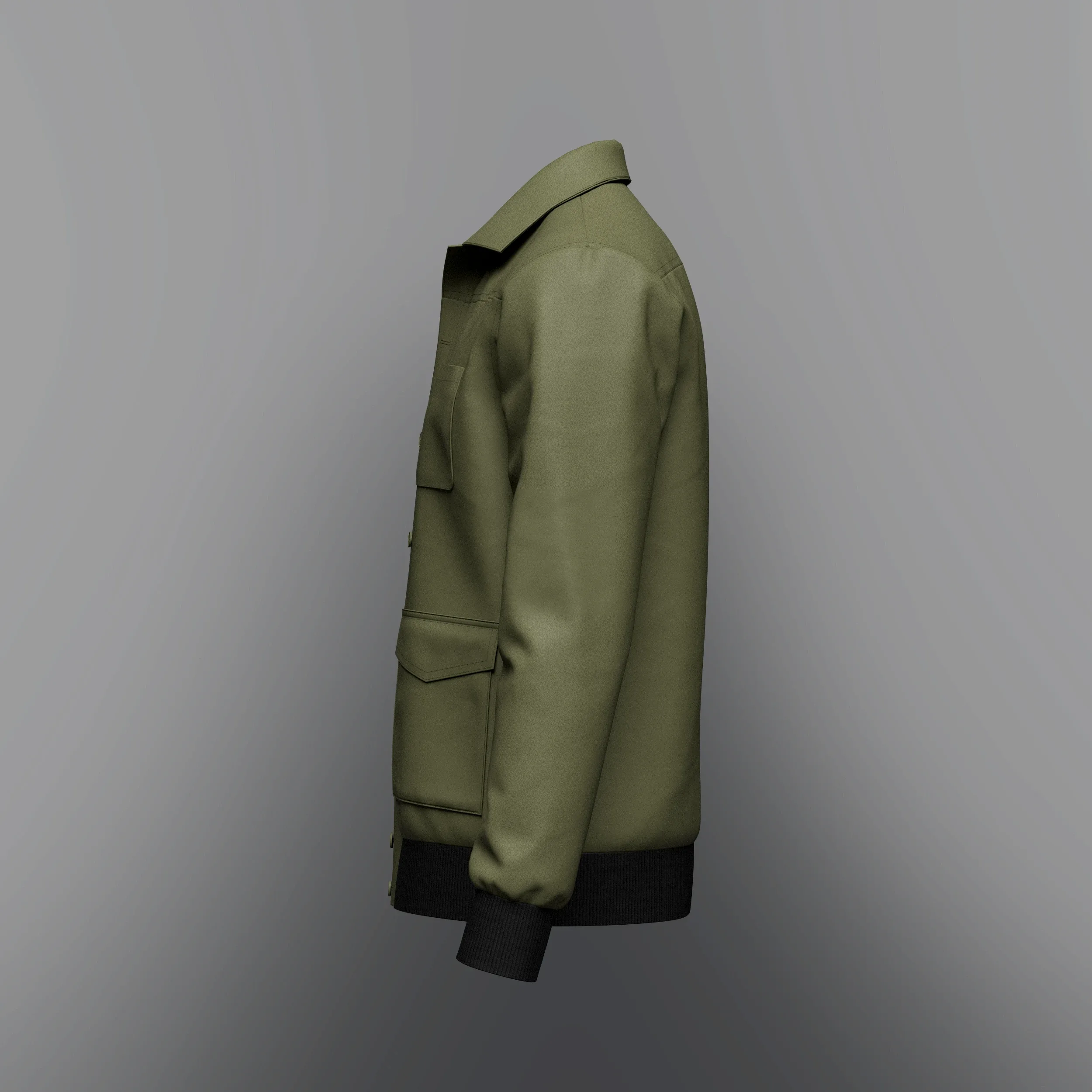 Men's Jacket 3d Model, Marvelous Designer-Clo3d-fbx-obj