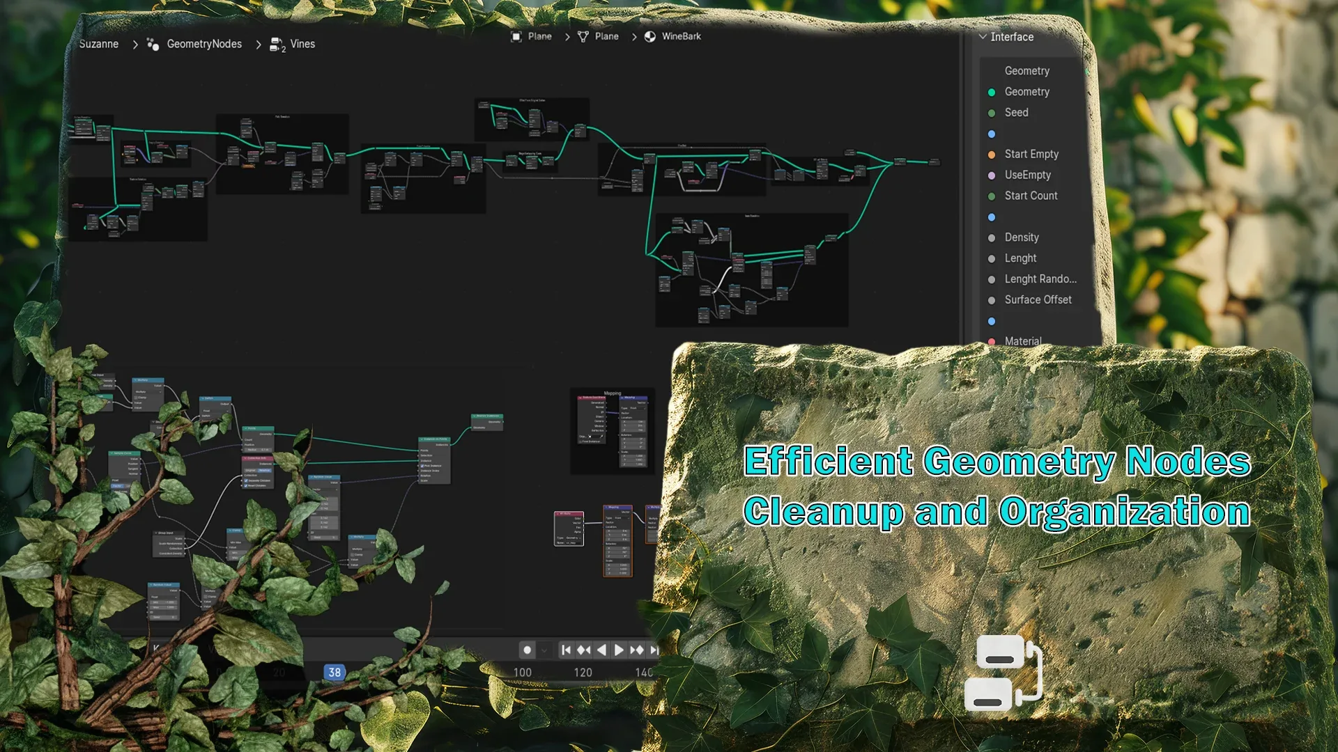 Blender 4 Geometry Nodes Workshop: Jungle Vines