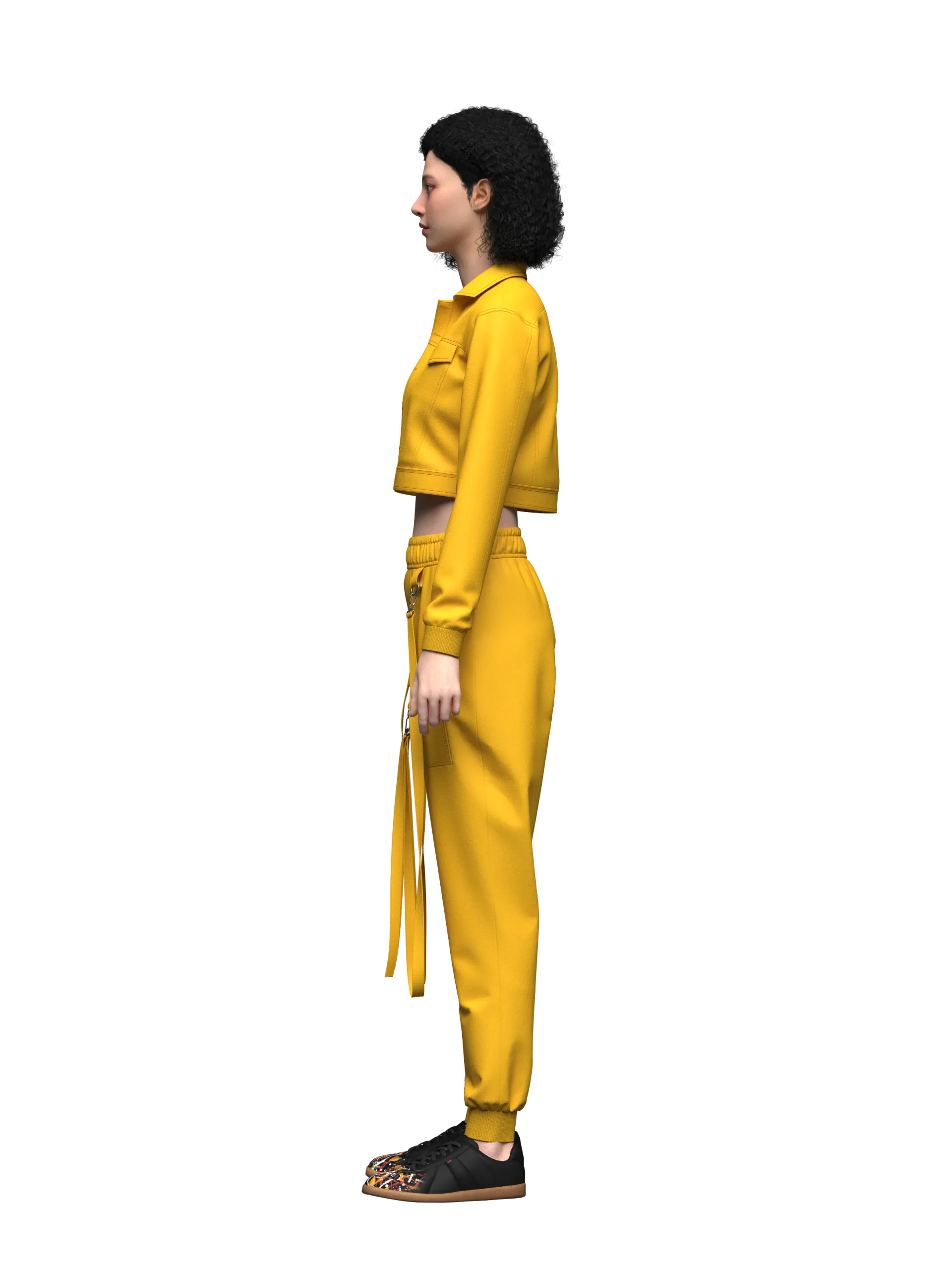 Women Streetwear Outfit 3d Model, Marvelous Designer-Clo3d-fbx-obj