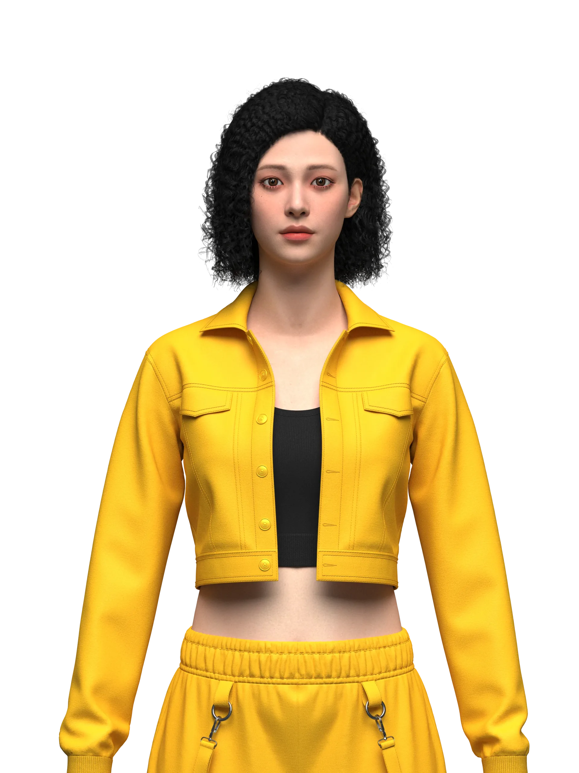 Women Streetwear Outfit 3d Model, Marvelous Designer-Clo3d-fbx-obj