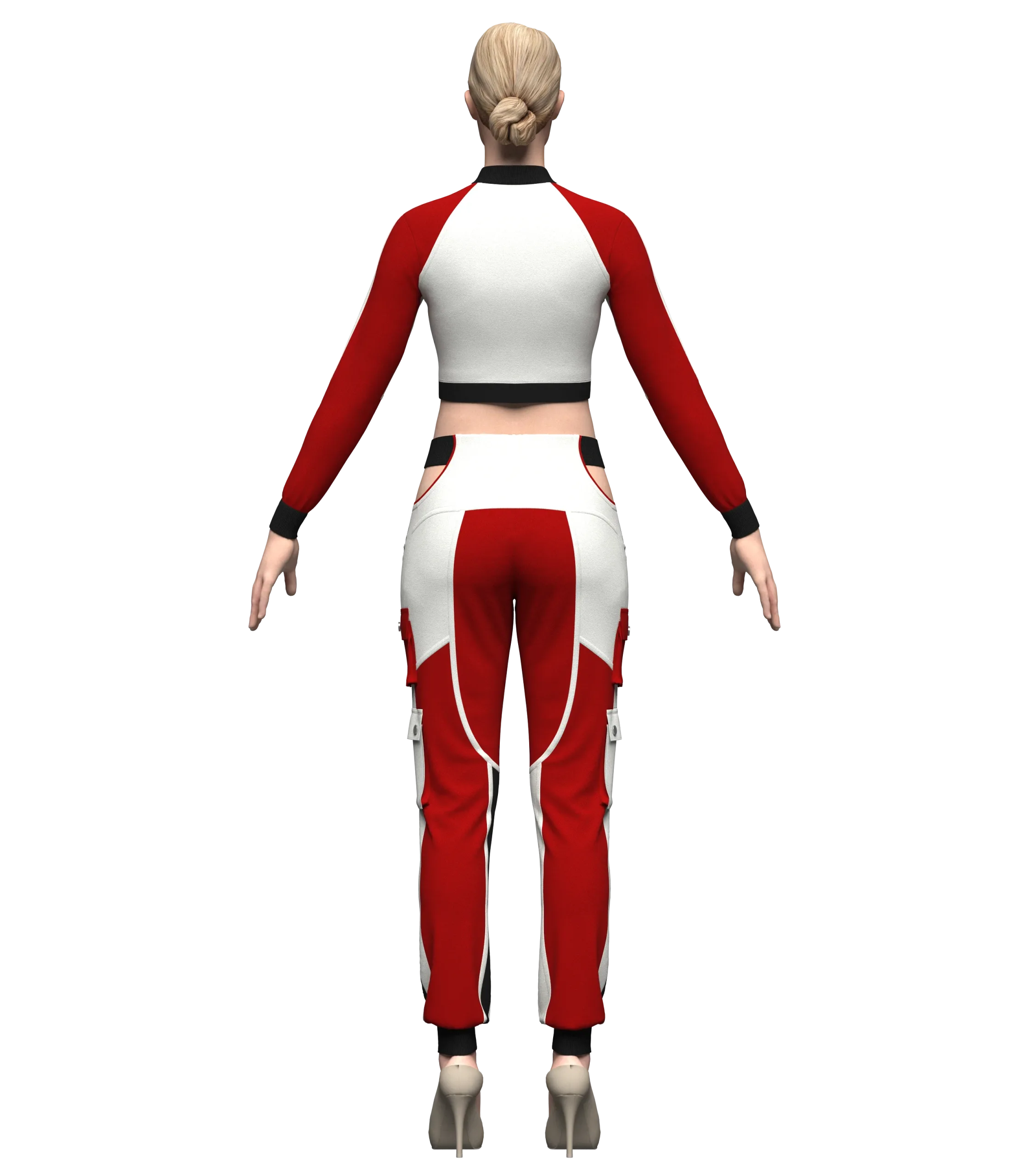 Women Streetwear Outfit-2, Marvelous Designer-Clo3d-fbx-obj