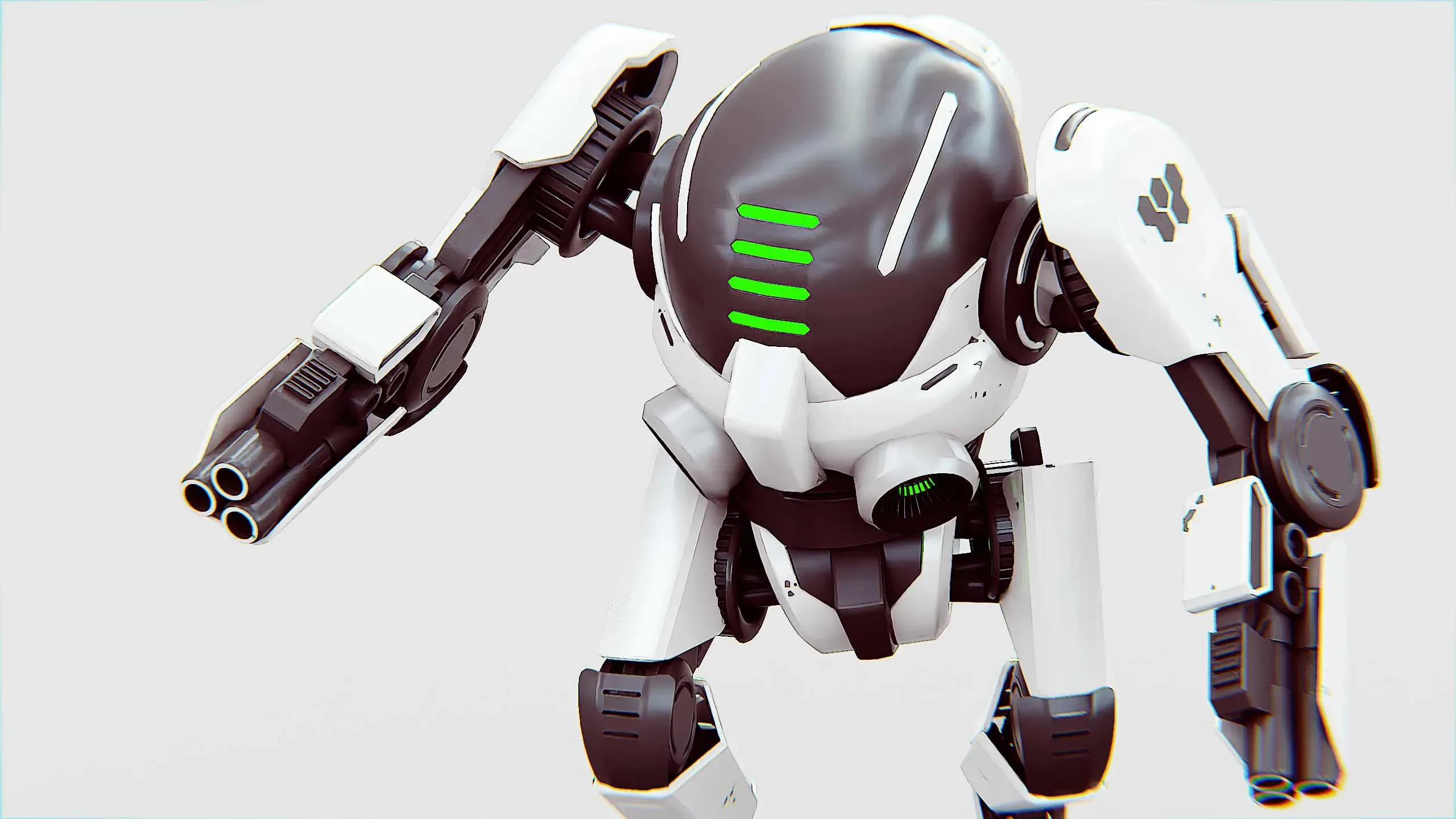 ROBO COP Z-500  Auto-Rig Pro Rigged For Mixamo, Unreal Engine Unity