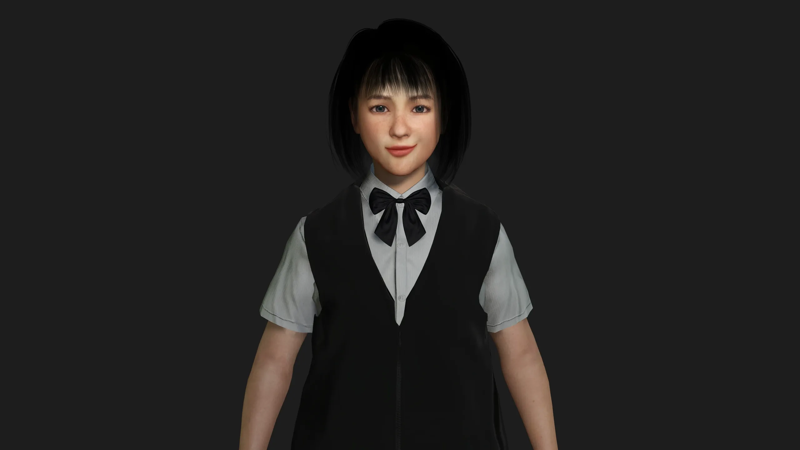 AAA 3D REALISTIC ASIAN GIRL CHARACTER - JAPANESE STUDENT KIDS