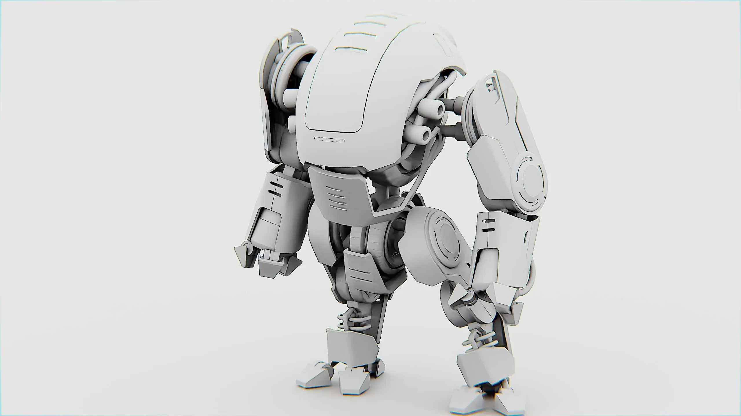 NEMO FIGHTER BOT  Auto-Rig Pro Rigged For Mixamo, Unreal Engine Unity