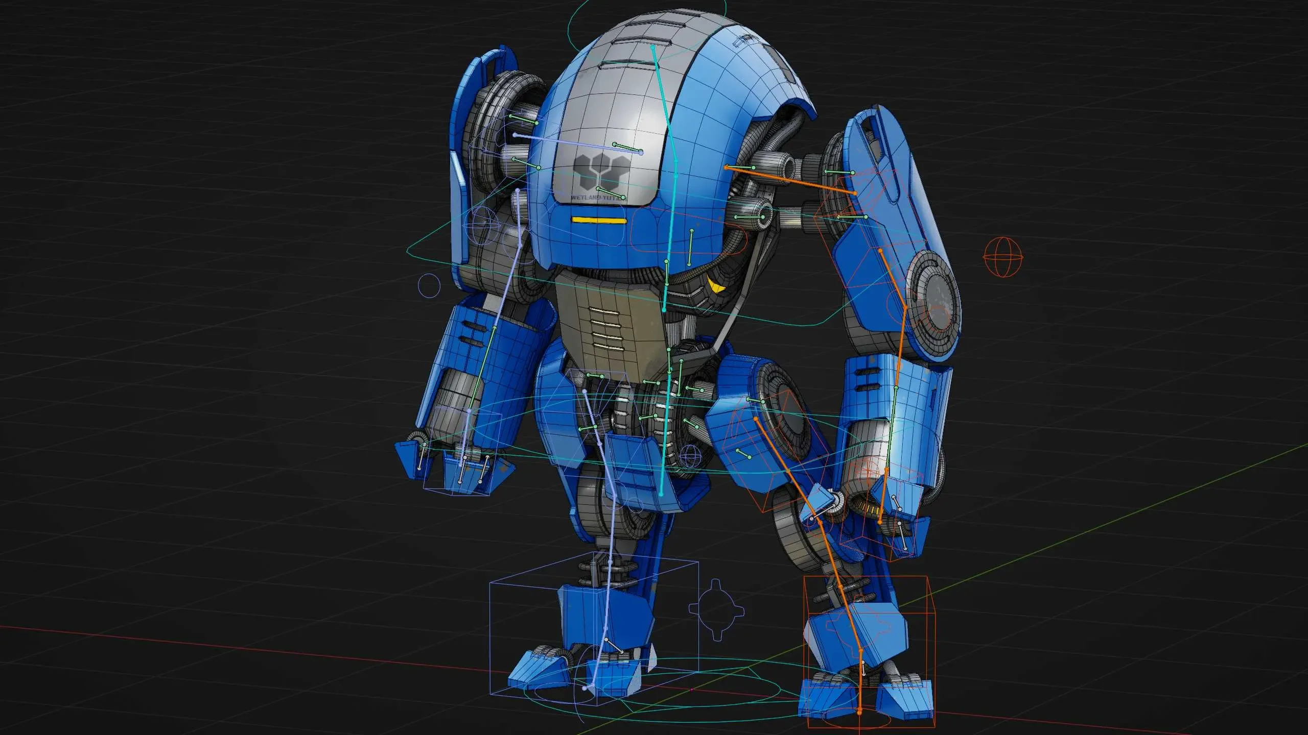 NEMO FIGHTER BOT  Auto-Rig Pro Rigged For Mixamo, Unreal Engine Unity