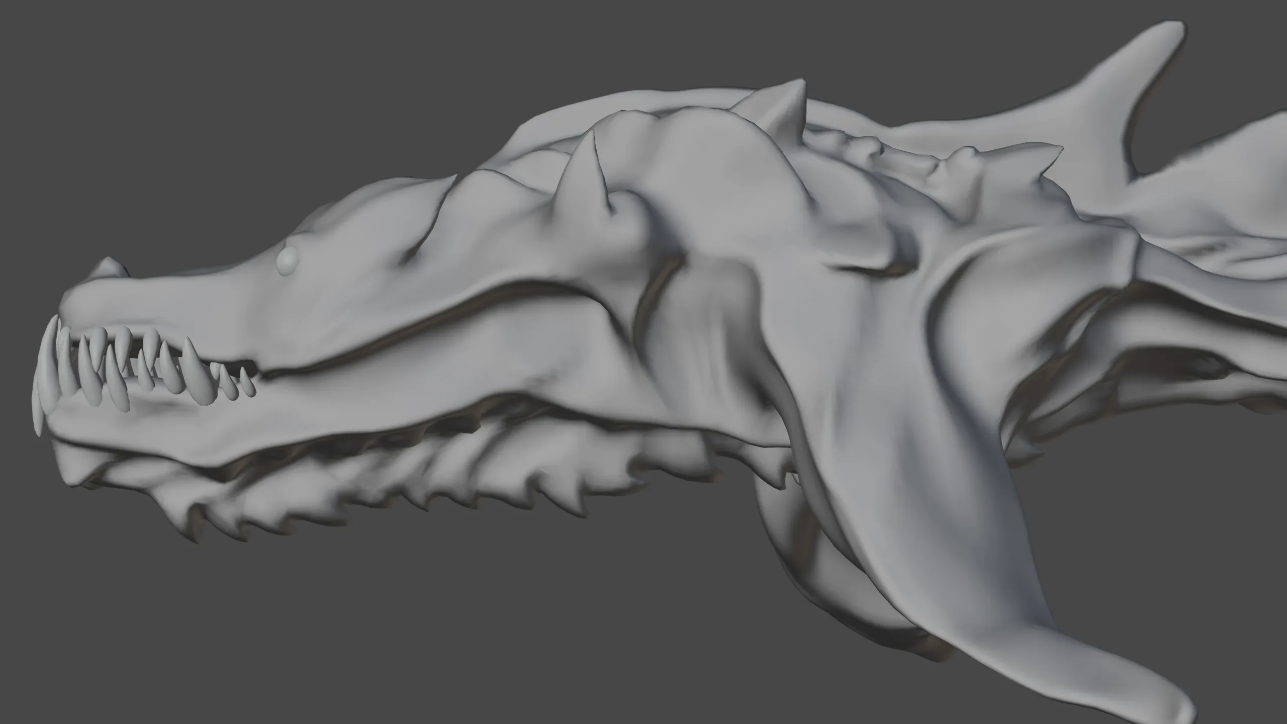 Creature-Dragon-Creature Model Ready - ZBrush & Blender  Animal Anatomy-Fish