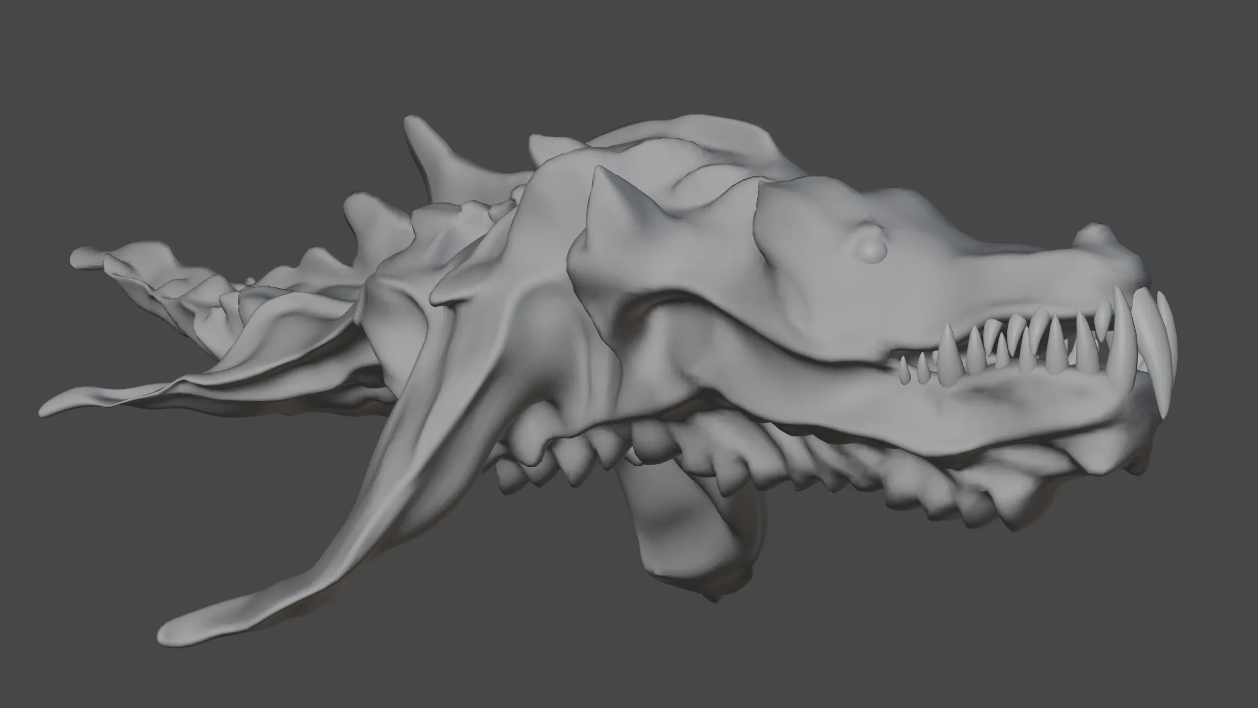 Creature-Dragon-Creature Model Ready - ZBrush & Blender  Animal Anatomy-Fish