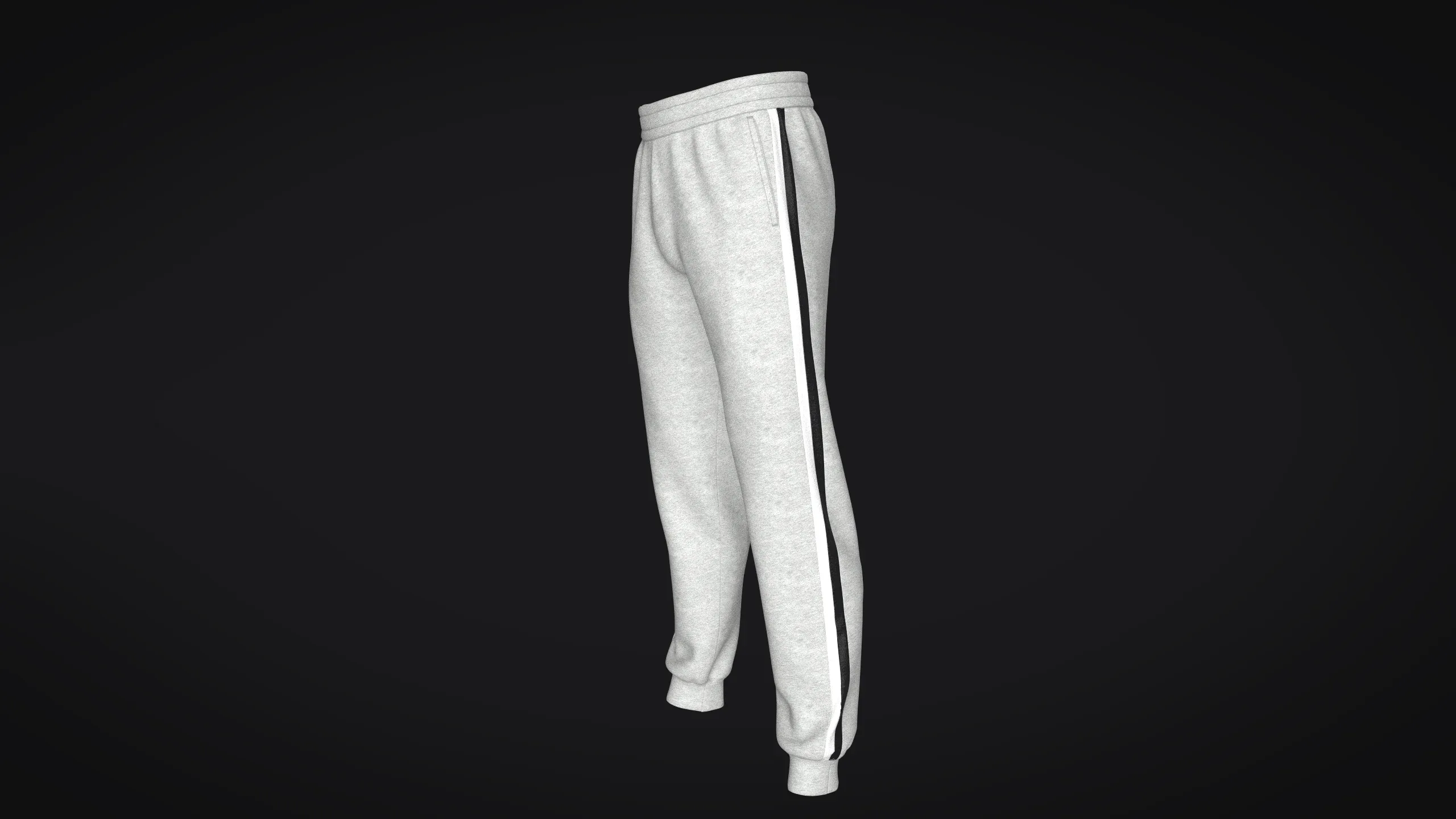 Men Sweatpant - Gray Melange | Marvelous / Clo3d