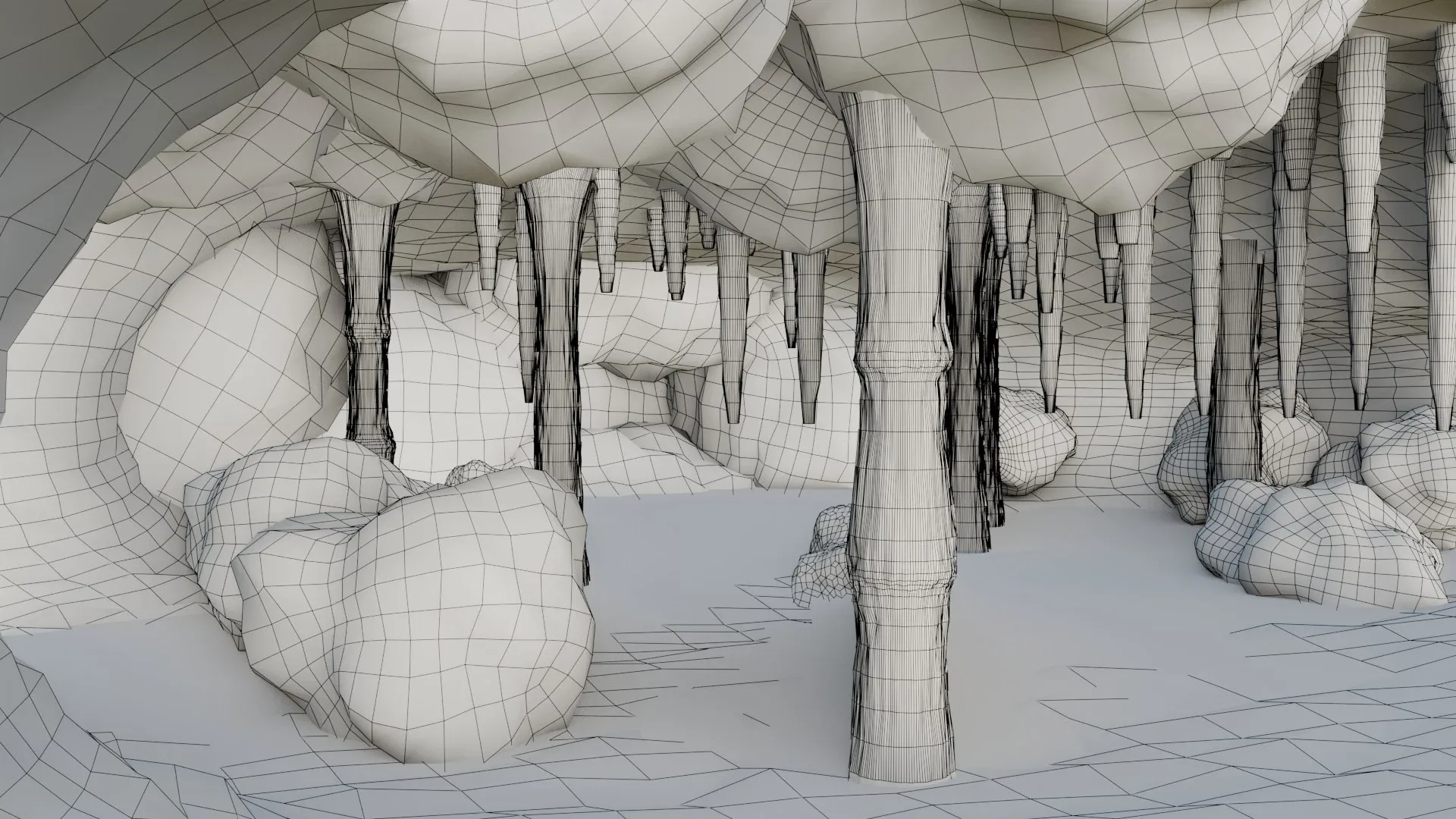 Cave 3D model - Low Poly