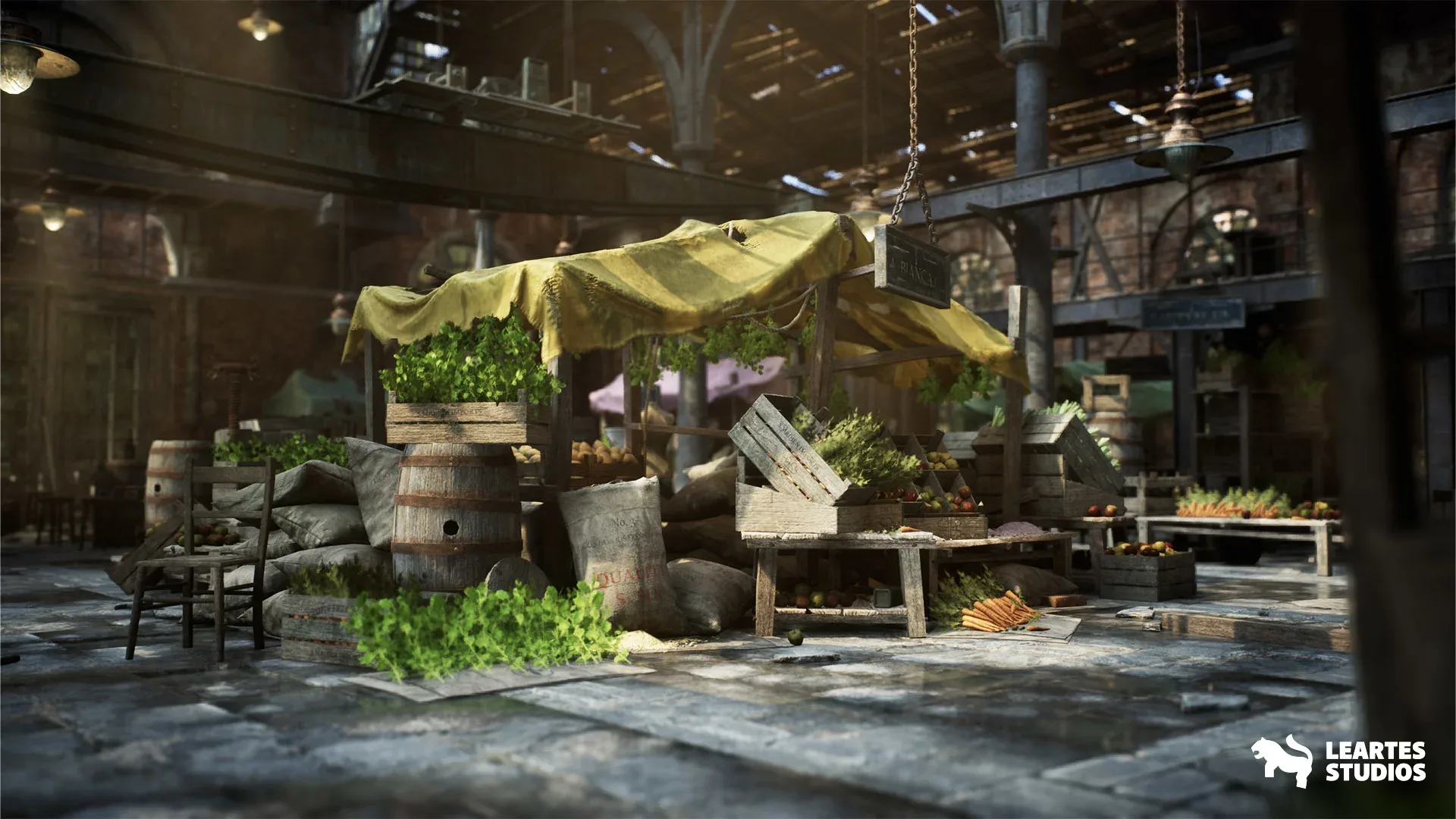 Victorian Market in Abandoned Factory Building