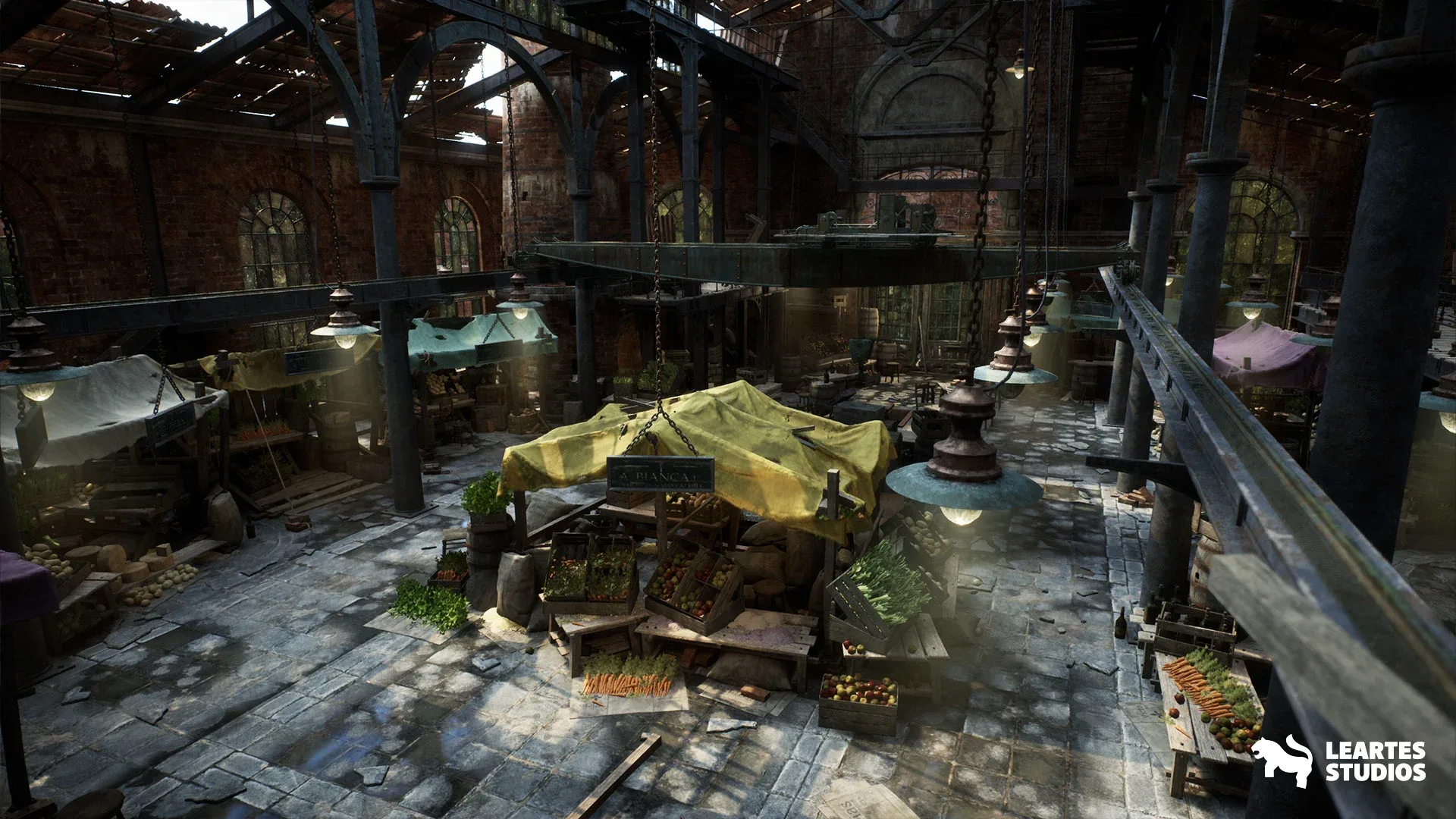 Victorian Market in Abandoned Factory Building