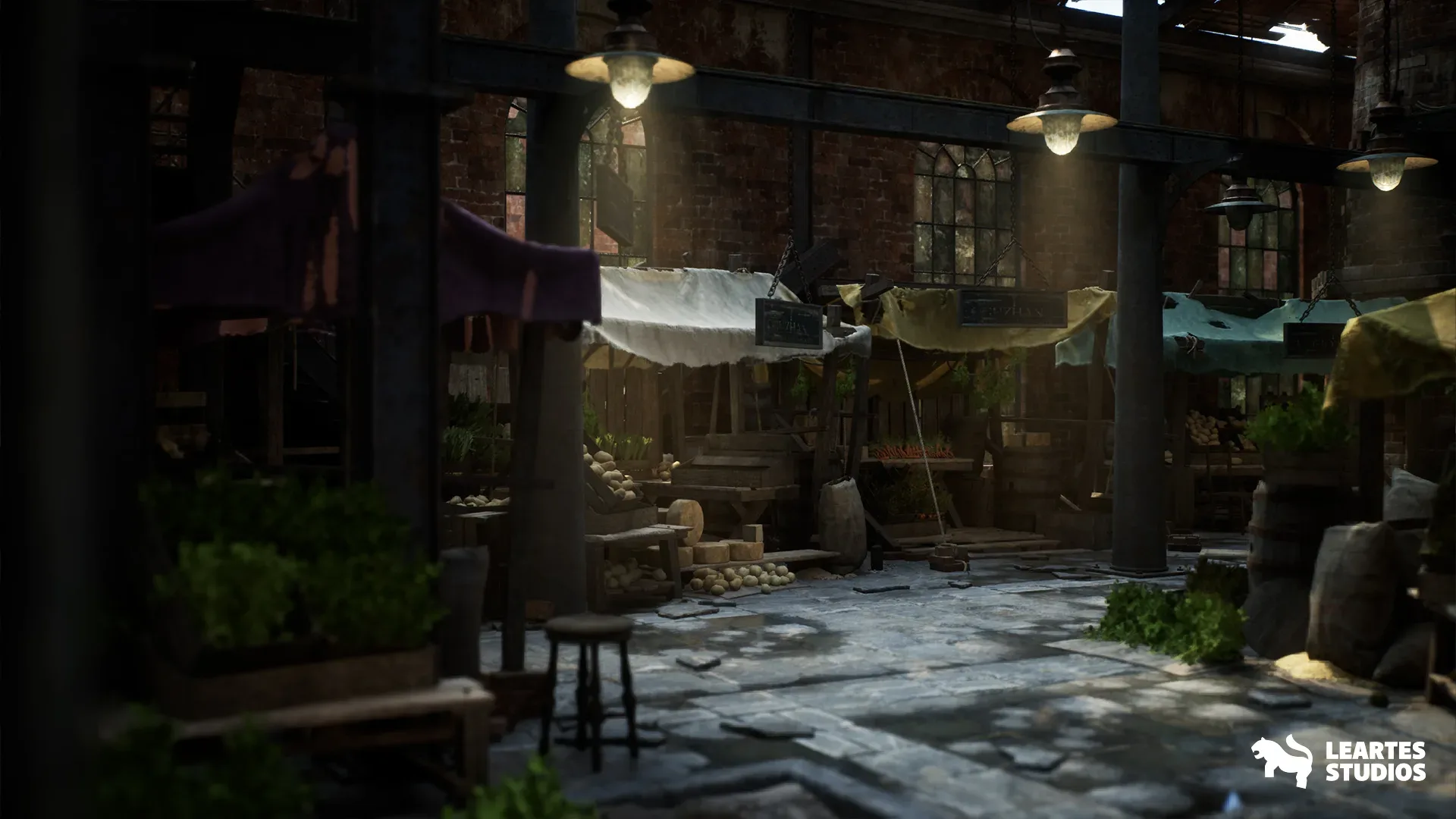 Victorian Market in Abandoned Factory Building