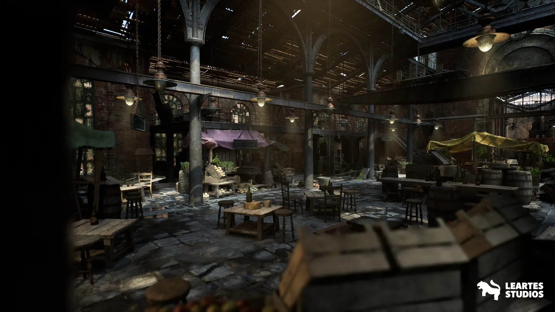 Victorian Market in Abandoned Factory Building