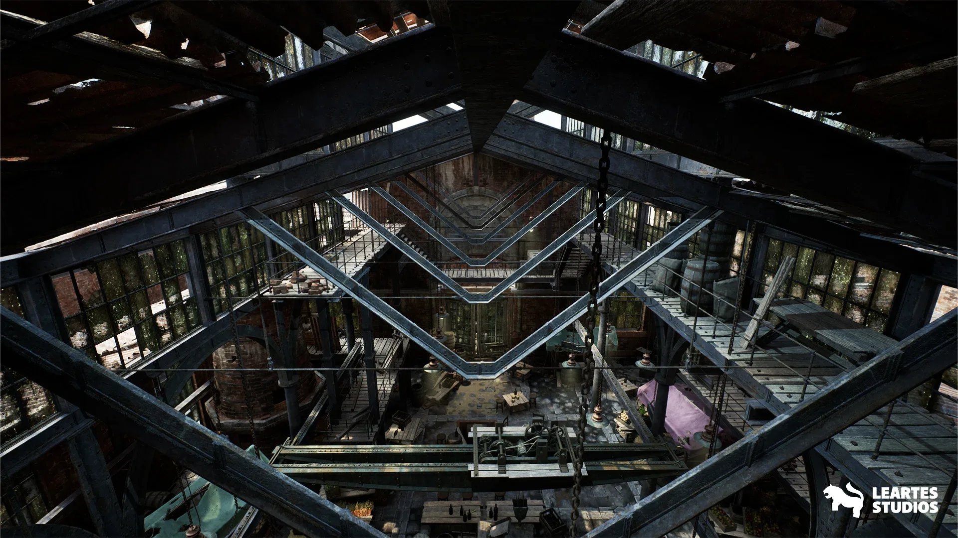 Victorian Market in Abandoned Factory Building