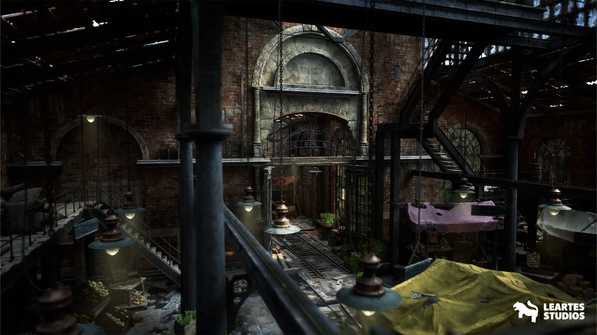Victorian Market in Abandoned Factory Building