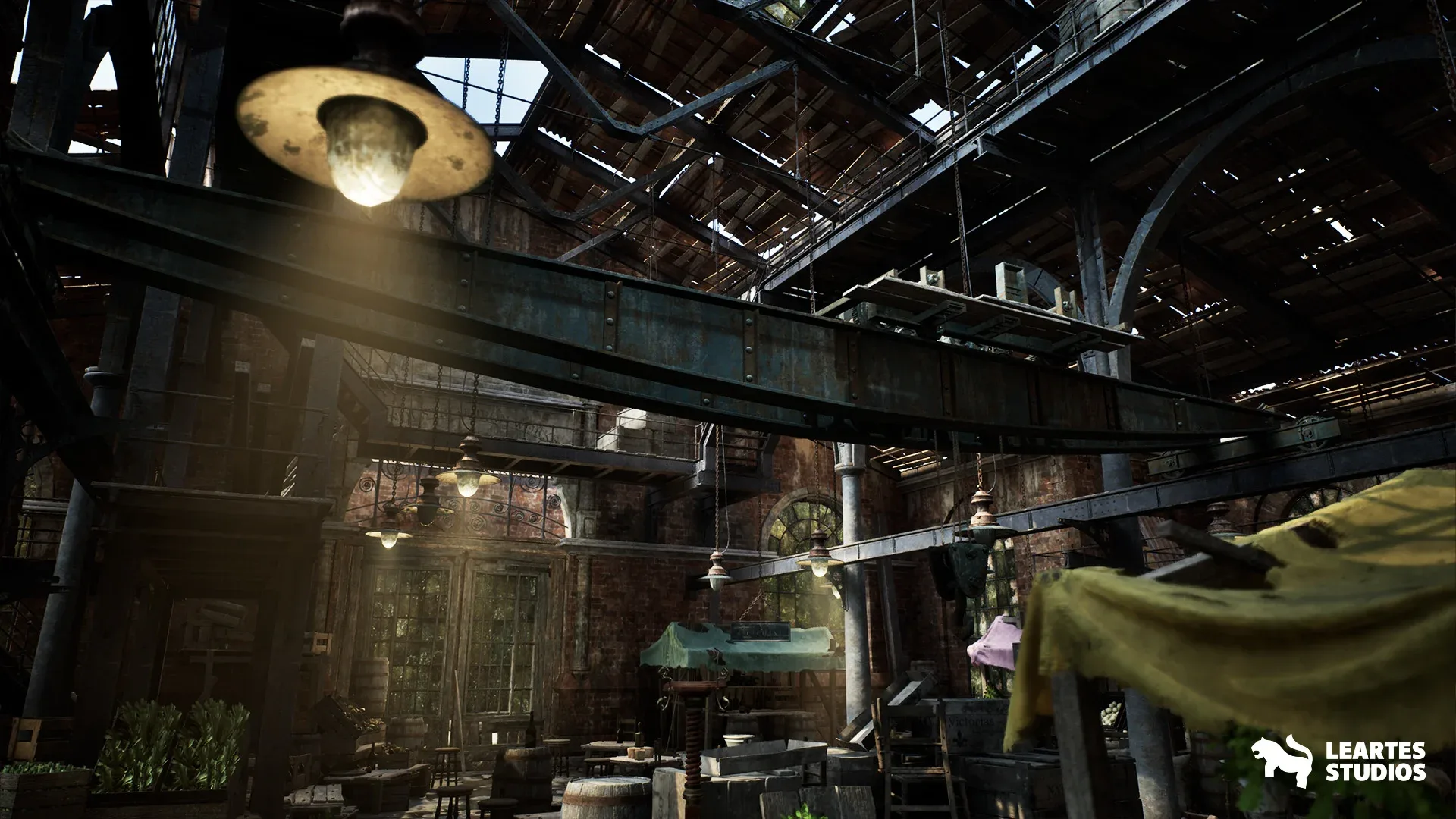 Victorian Market in Abandoned Factory Building