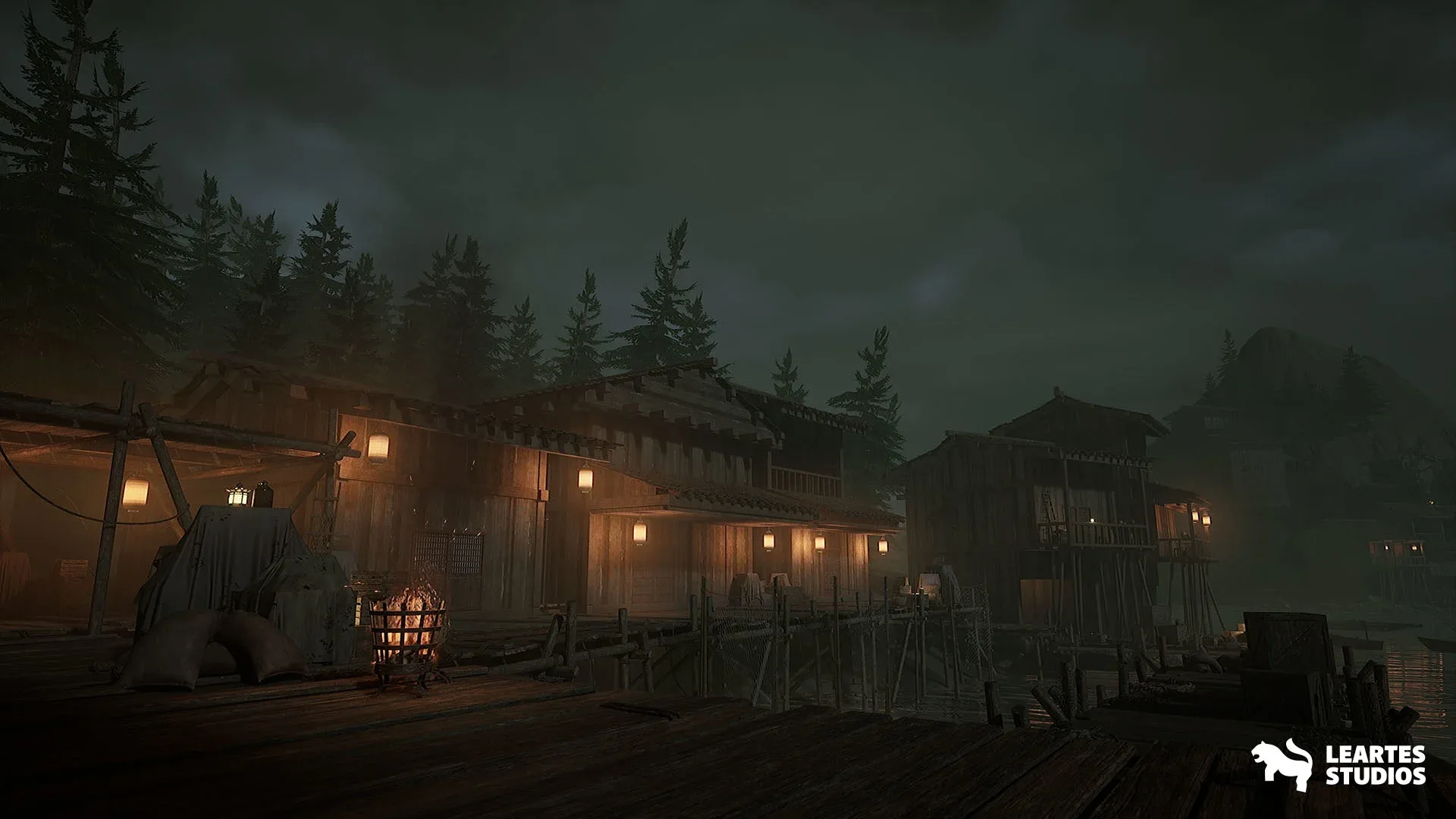 Asian Fishing Village Environment