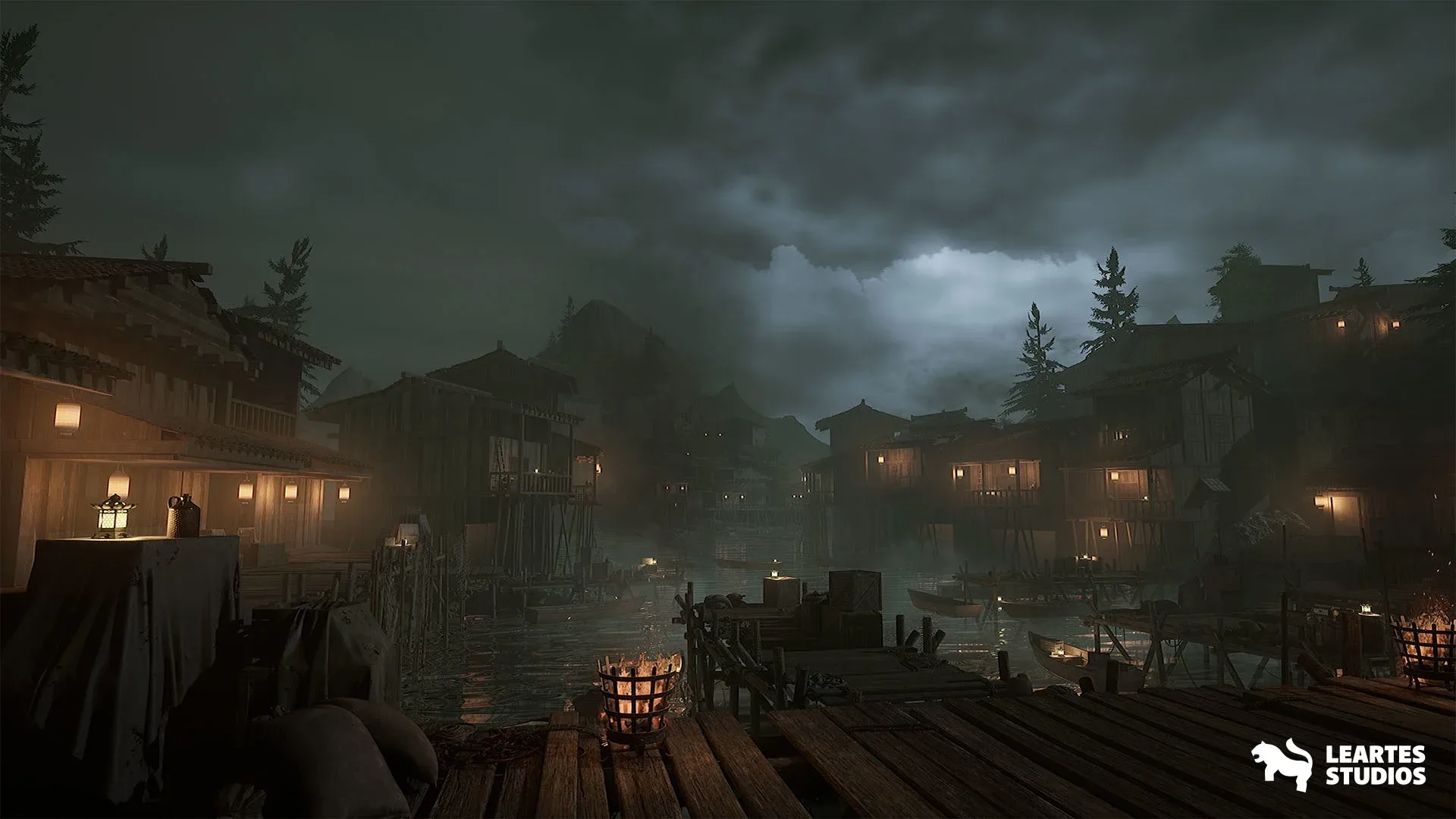 Asian Fishing Village Environment