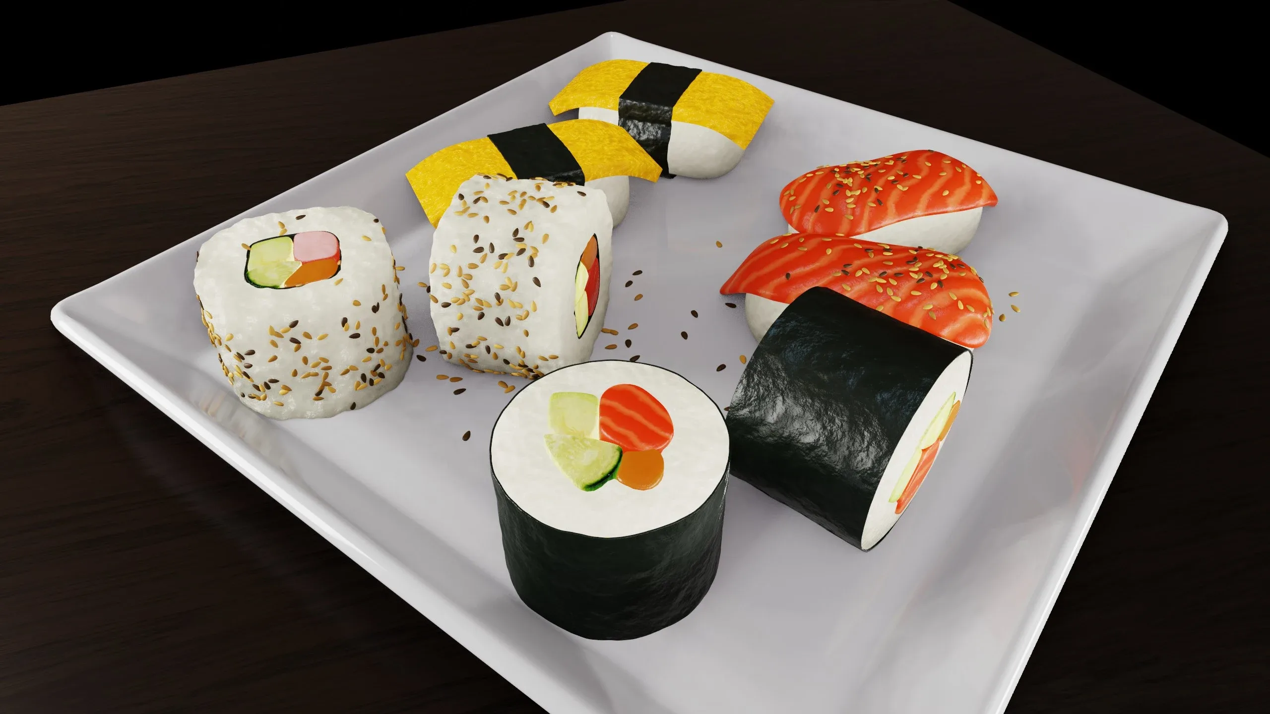 Sushi 🍣 (Blender 3d Models)