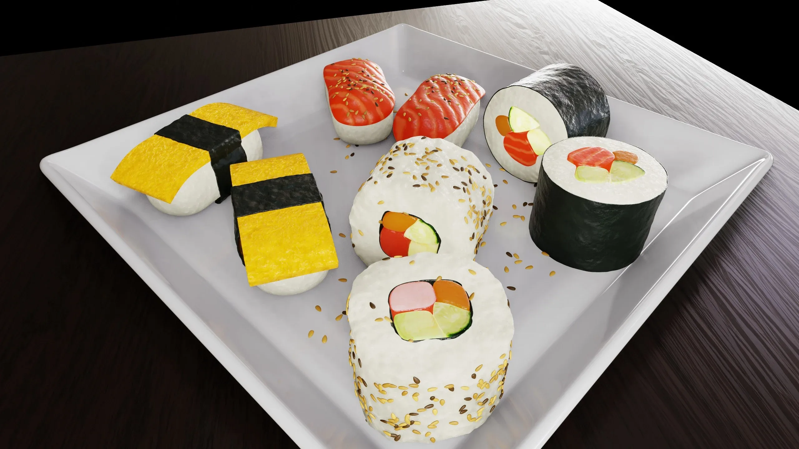 Sushi 🍣 (Blender 3d Models)