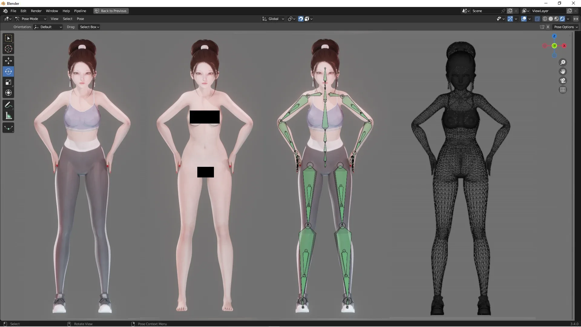Sport Girl - Realistic Female Character - Blender Eevee