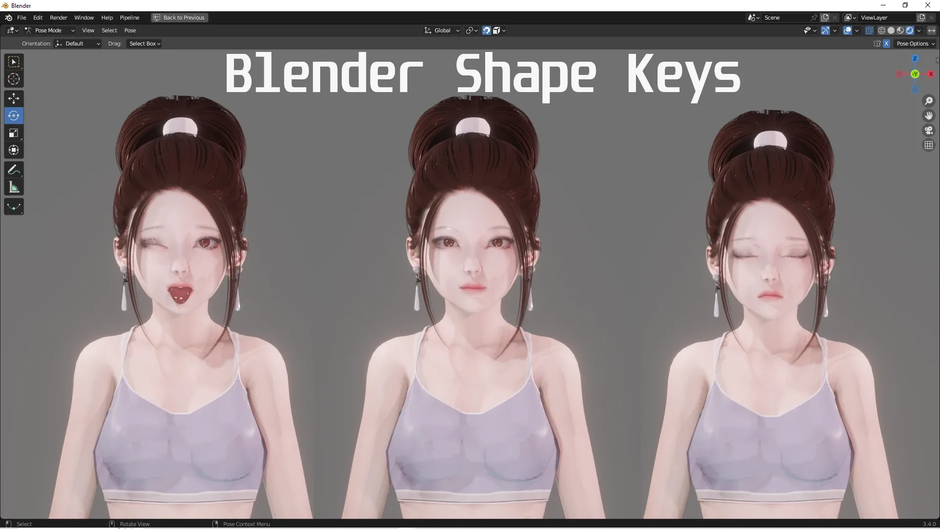 Sport Girl - Realistic Female Character - Blender Eevee