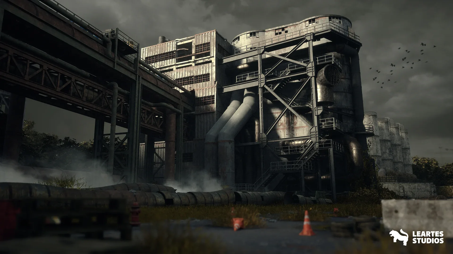 Abandoned Industrial Factory Environment