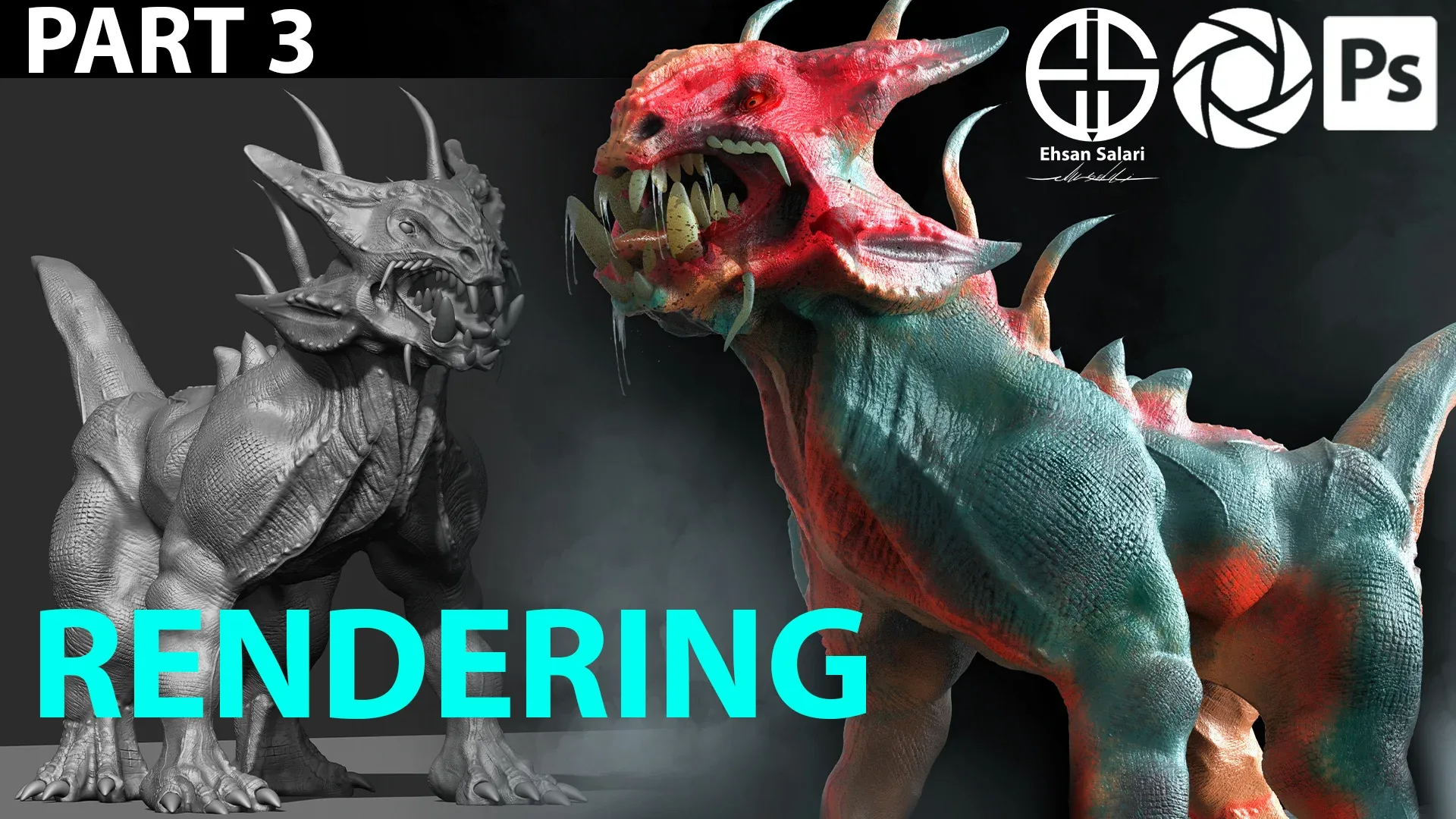 Full 3D Model Creature-Zbrush-Blender [ Film-Game-Animation ]