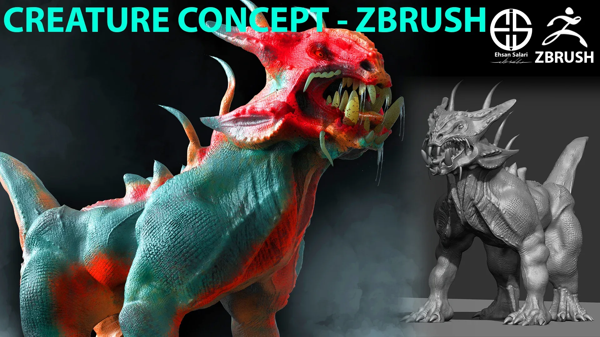 Full 3D Model Creature-Zbrush-Blender [ Film-Game-Animation ]