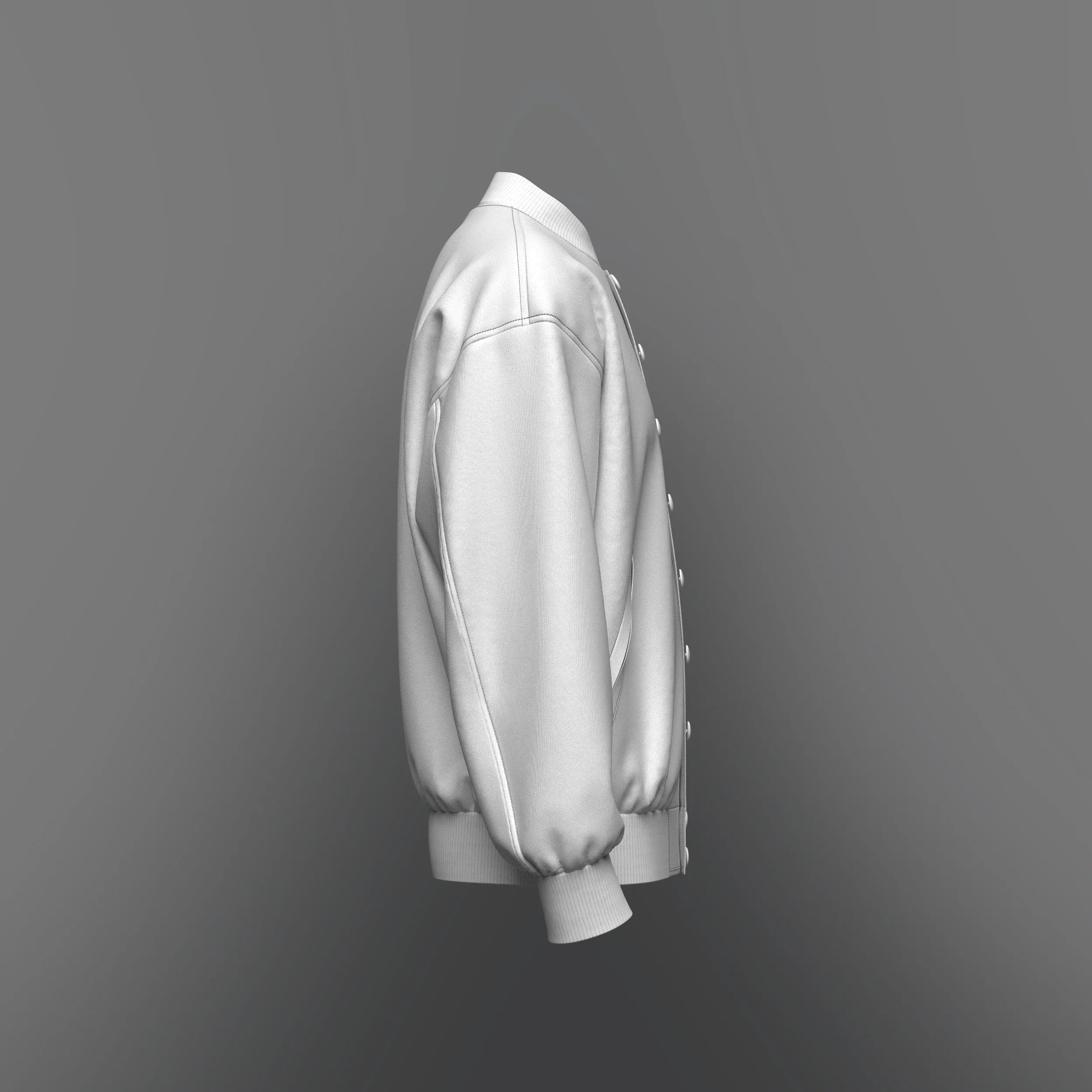 Mens Oversized Bomber Jacket, Marvelous Designer-Clo3d-fbx-obj