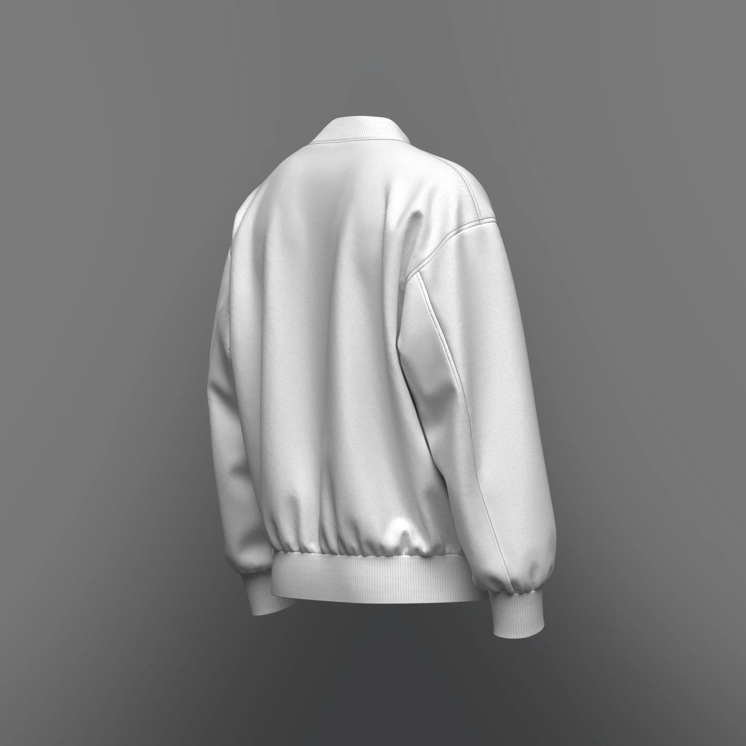 Mens Oversized Bomber Jacket, Marvelous Designer-Clo3d-fbx-obj