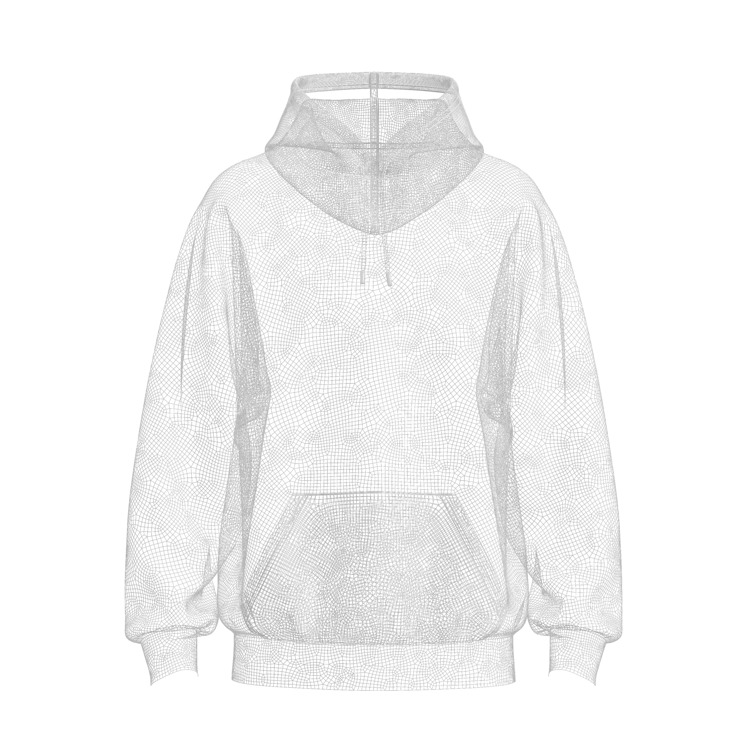 Mens Raglan Oversize Hoodie_Marvelous Designer, OBj, FBX