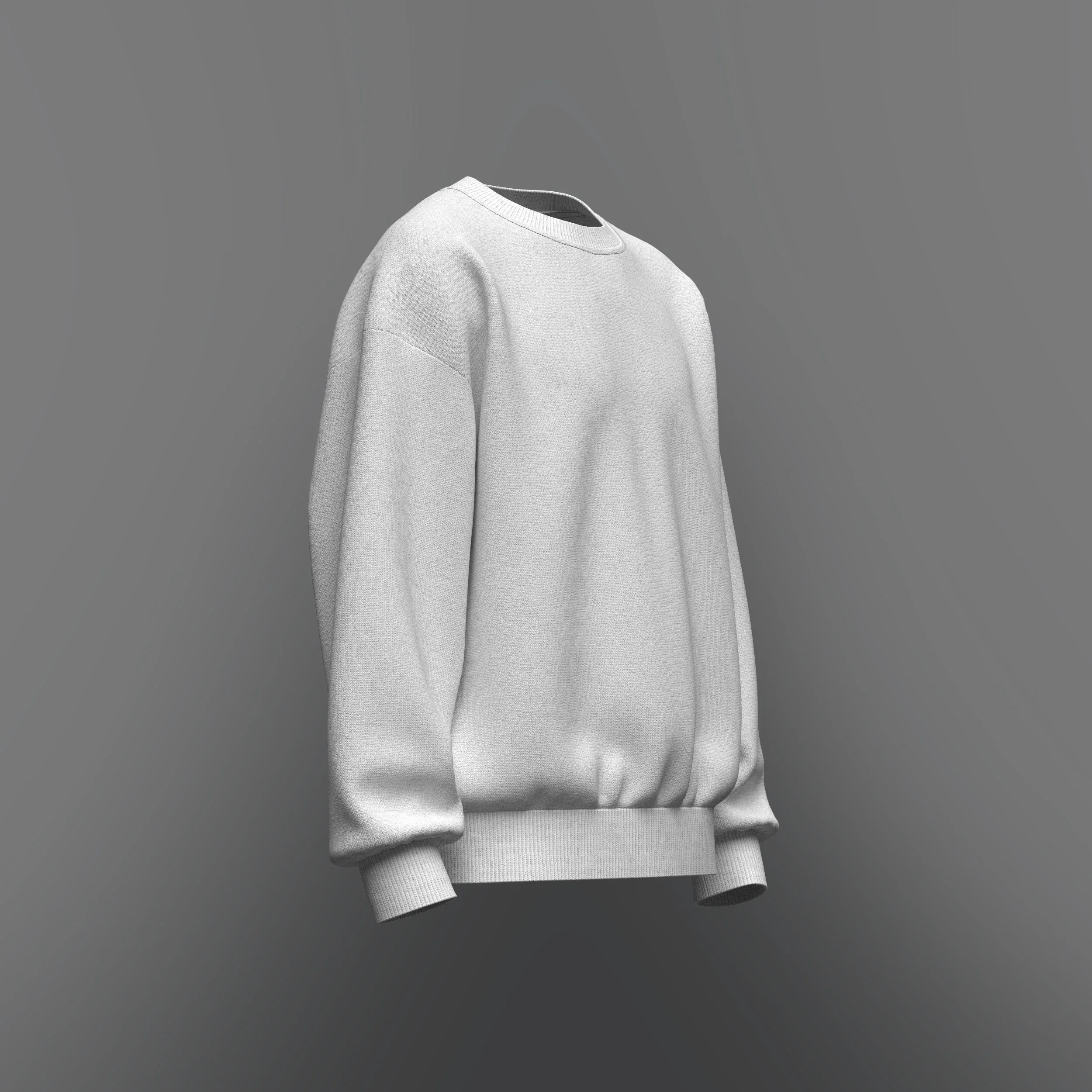 Men's Oversized Sweatshirt 3d Model_Marvelous Designer, Fbx, Obj