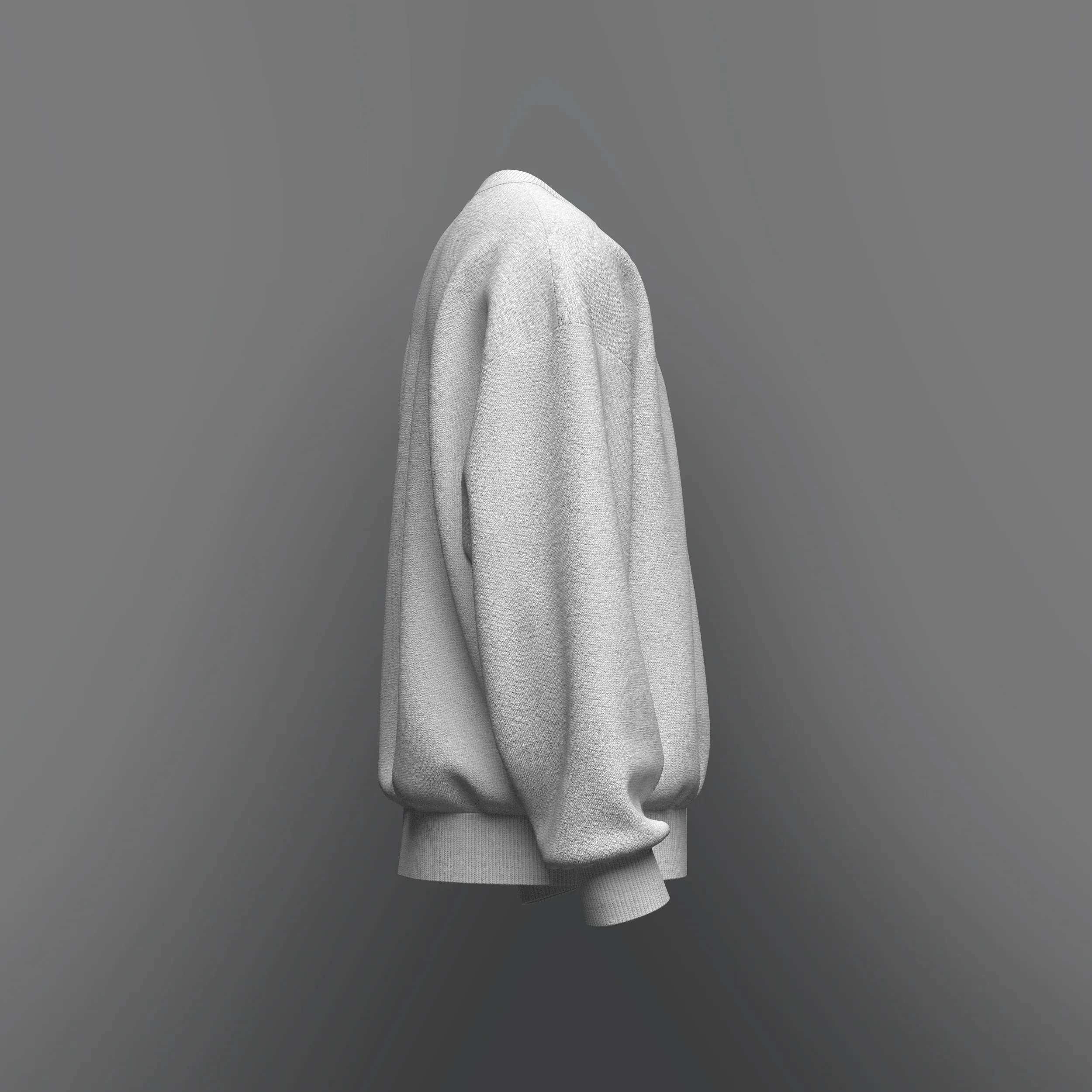 Men's Oversized Sweatshirt 3d Model_Marvelous Designer, Fbx, Obj