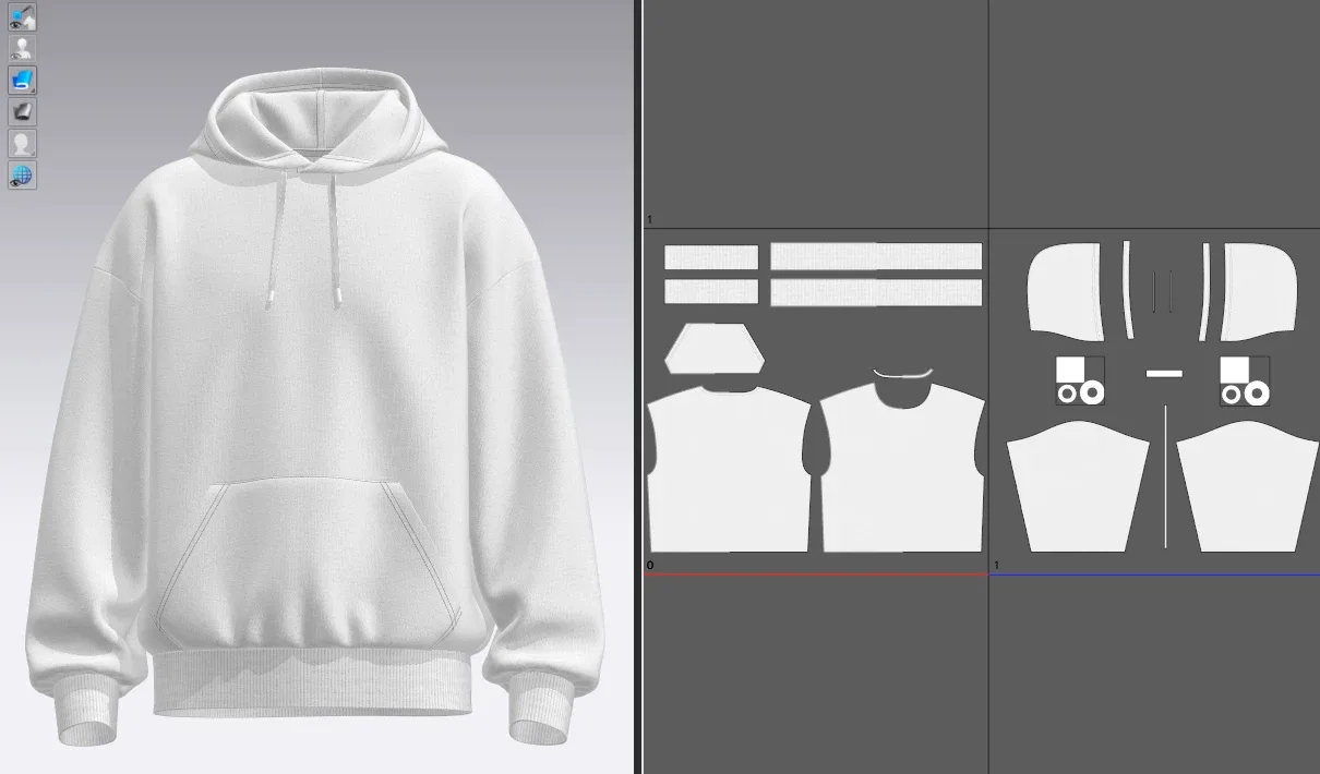 Men's Oversized Hoodie_Marvelous Designer, fbx, obj