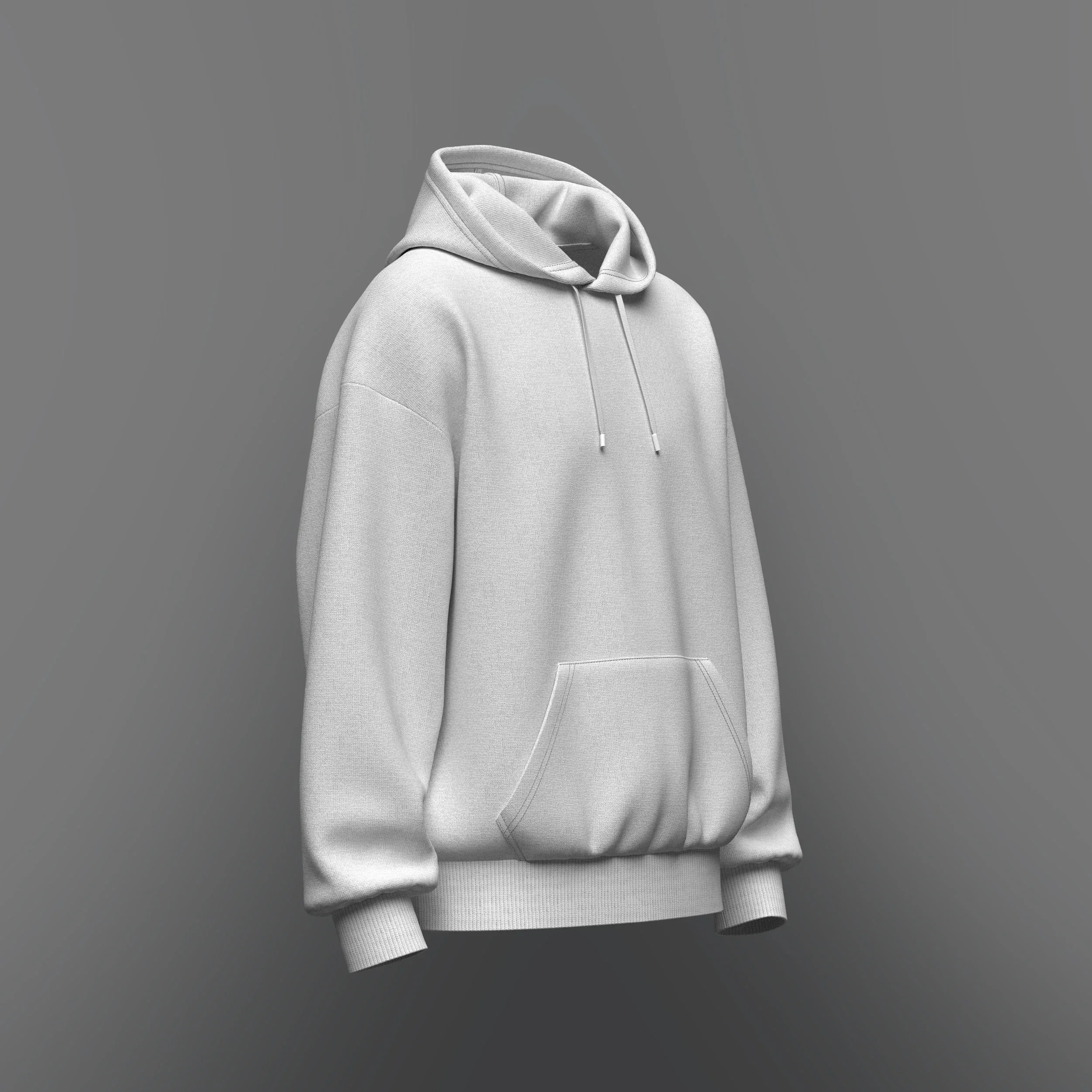 Men's Oversized Hoodie_Marvelous Designer, fbx, obj