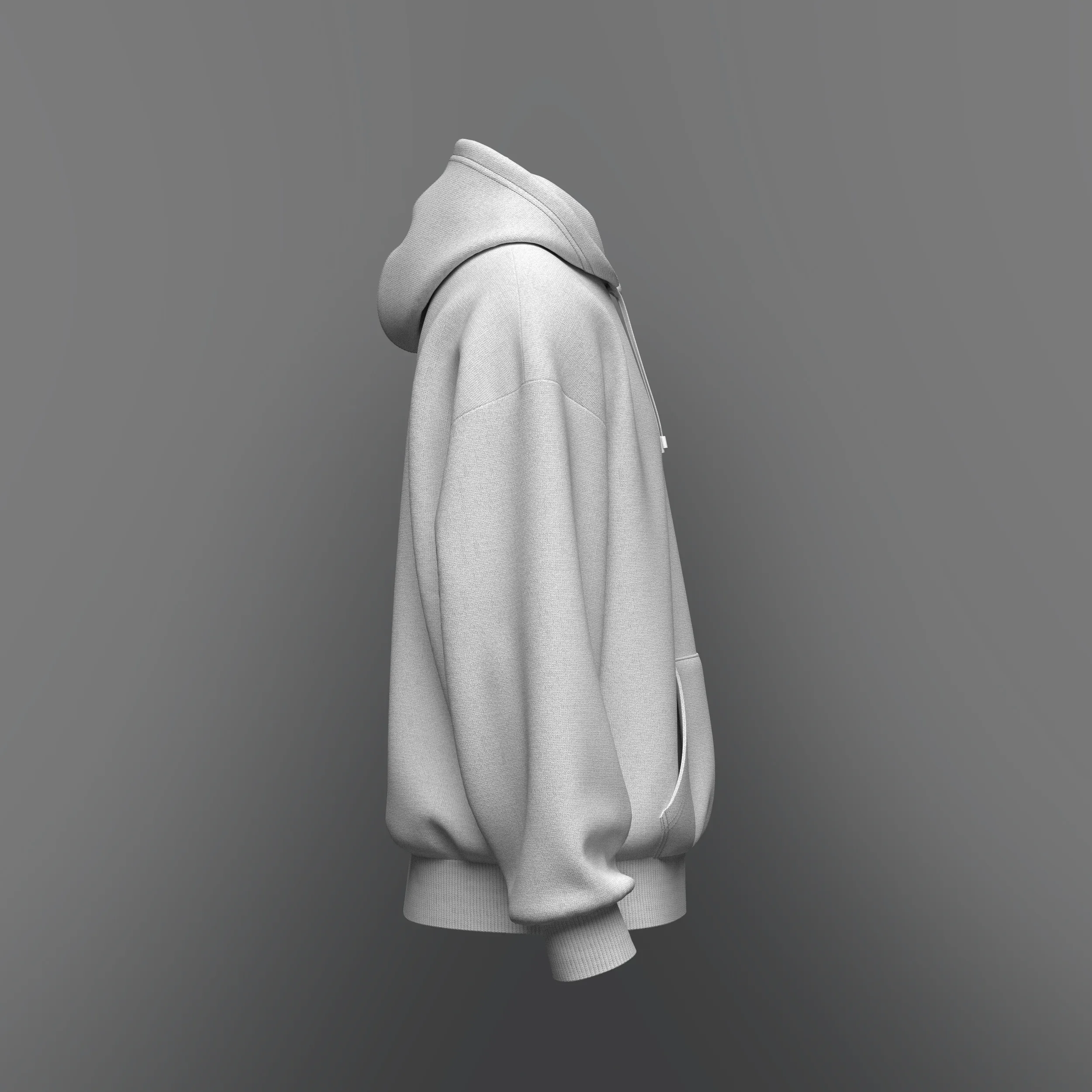 Men's Oversized Hoodie_Marvelous Designer, fbx, obj