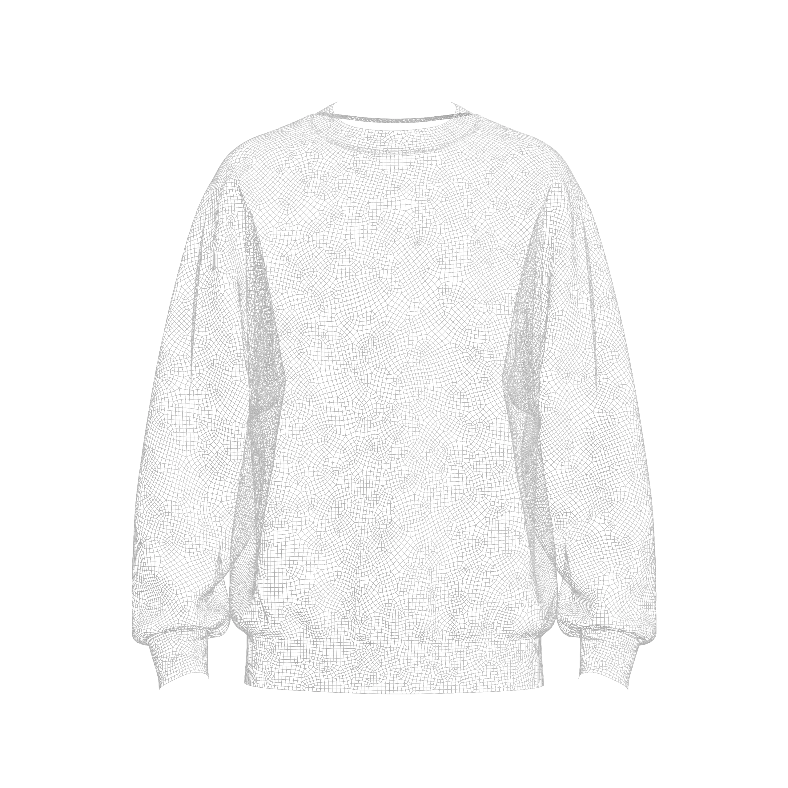 Men's Oversized Raglan Sweatshirt_Marvelous Designer, Clo3d, Fbx, obj