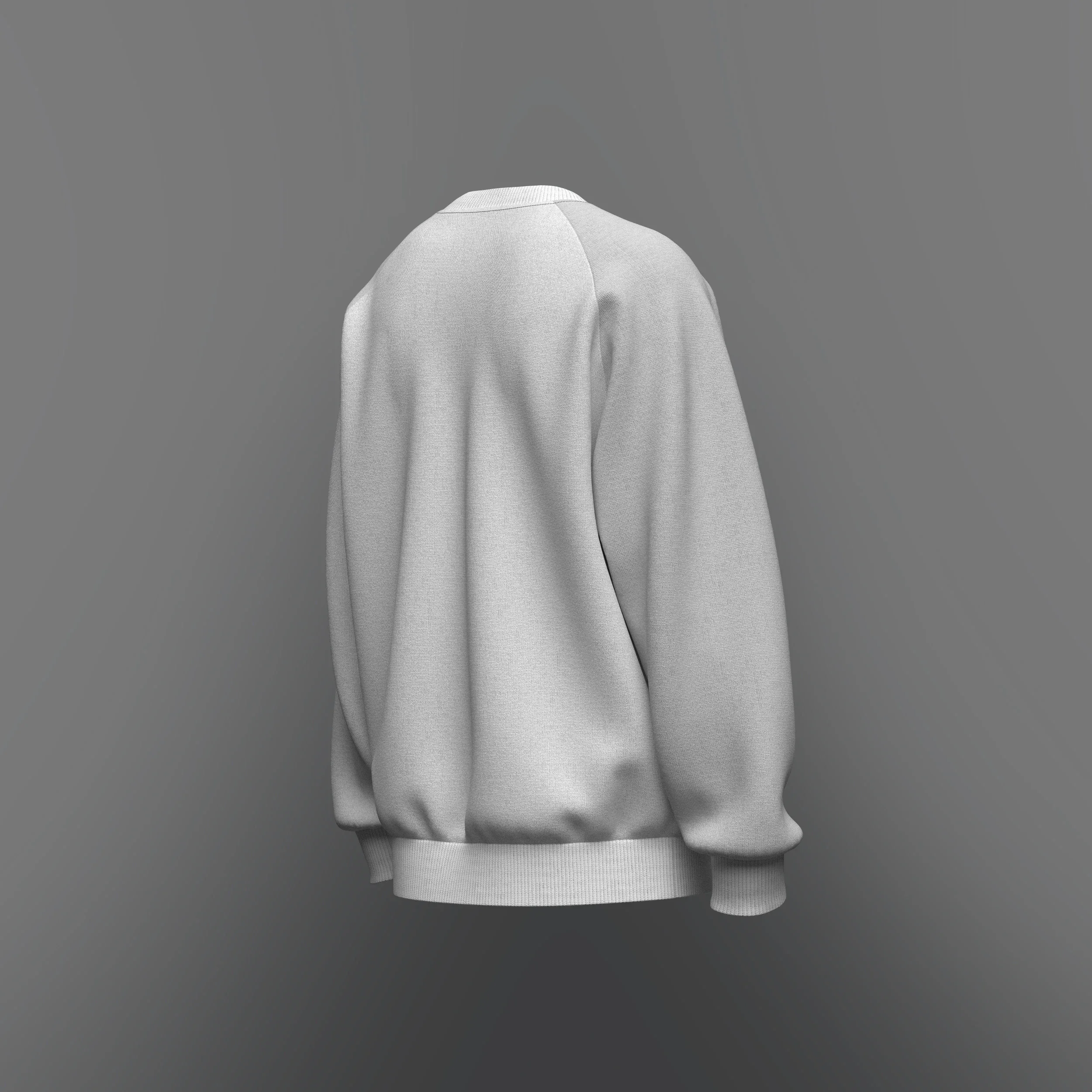 Men's Oversized Raglan Sweatshirt_Marvelous Designer, Clo3d, Fbx, obj