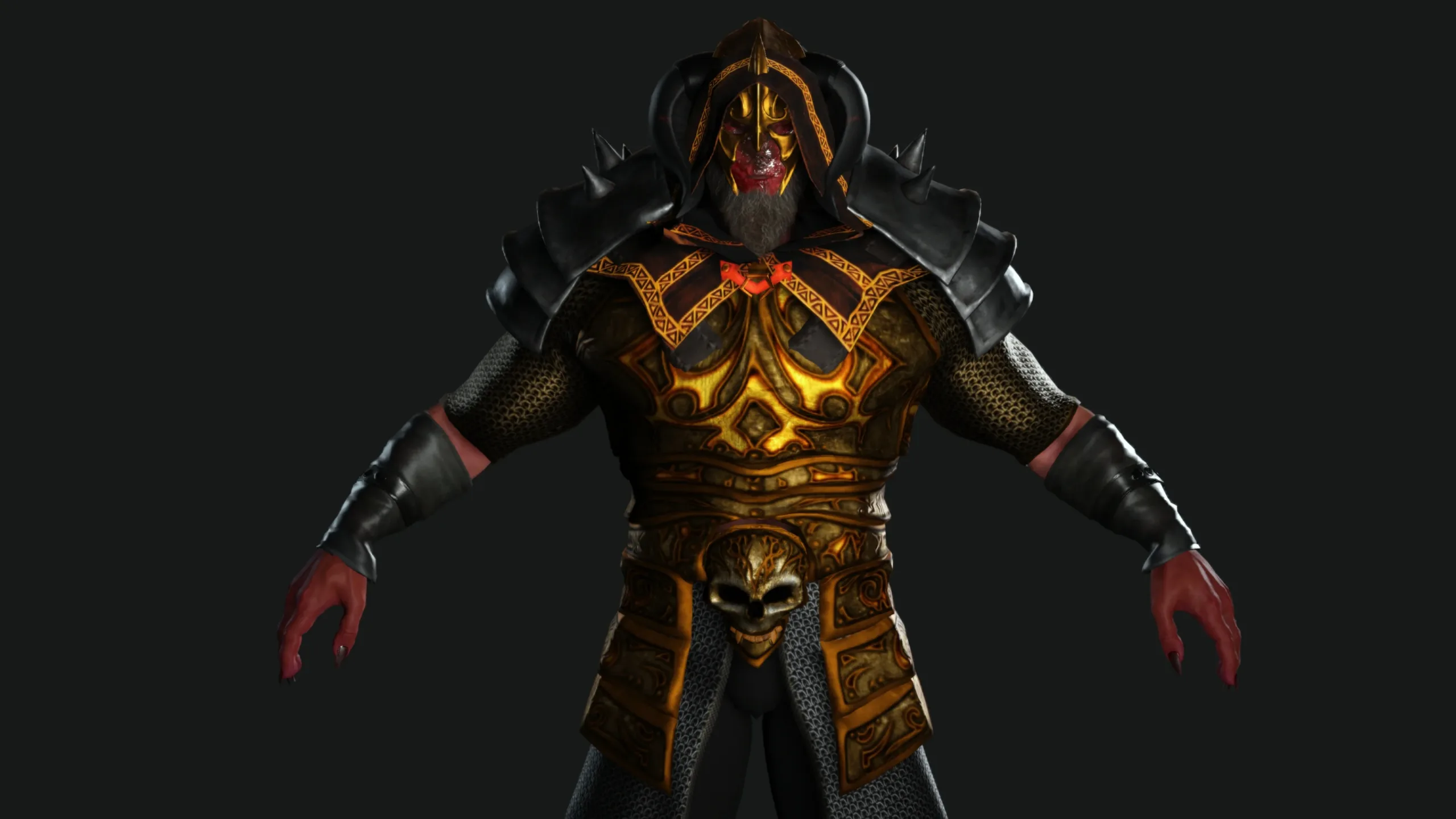 AAA 3D GAME READY FANTASY MALE CHARACTER - MONSTER WARRIOR 01