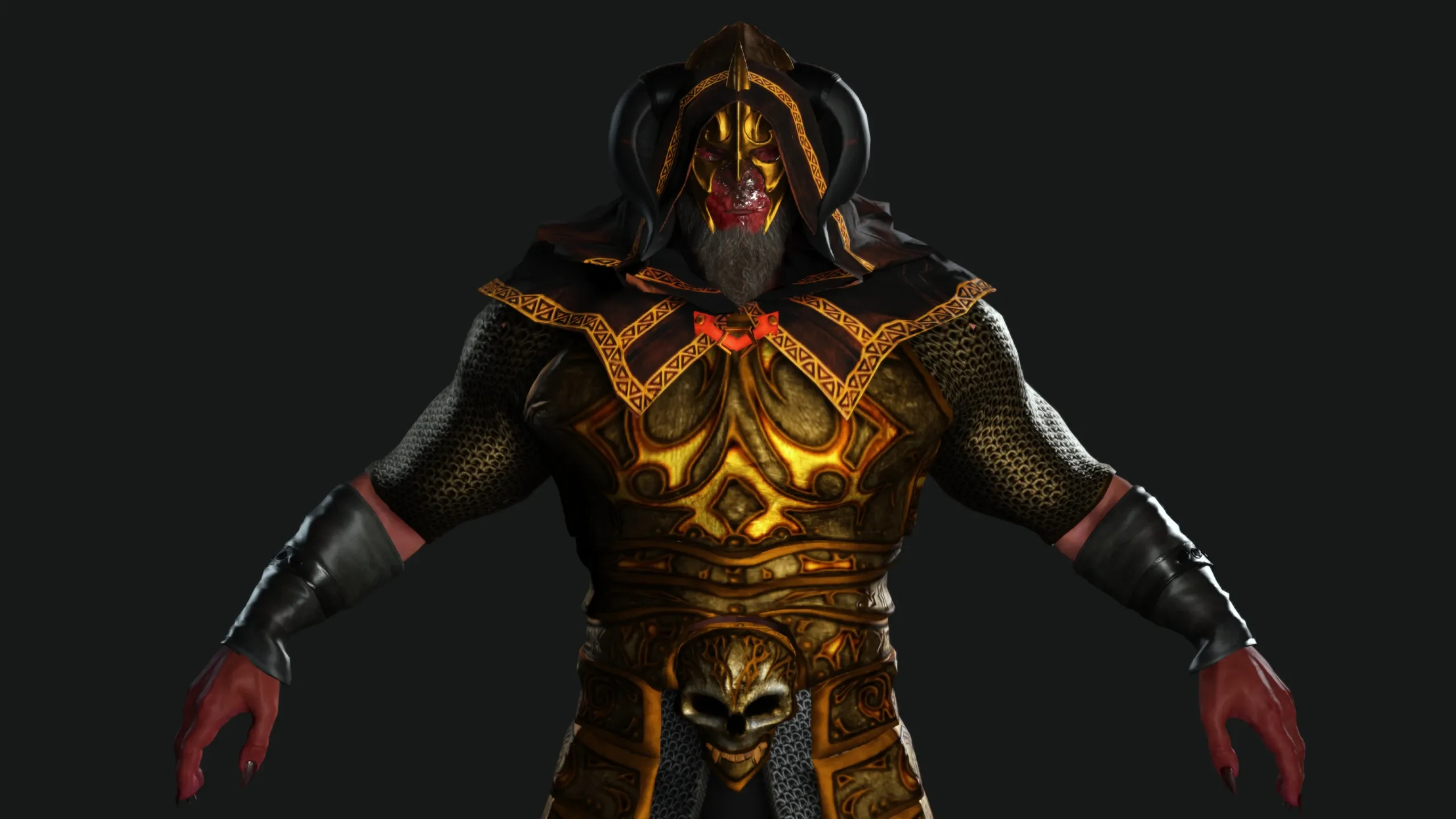 AAA 3D GAME READY FANTASY MALE CHARACTER - MONSTER WARRIOR 01