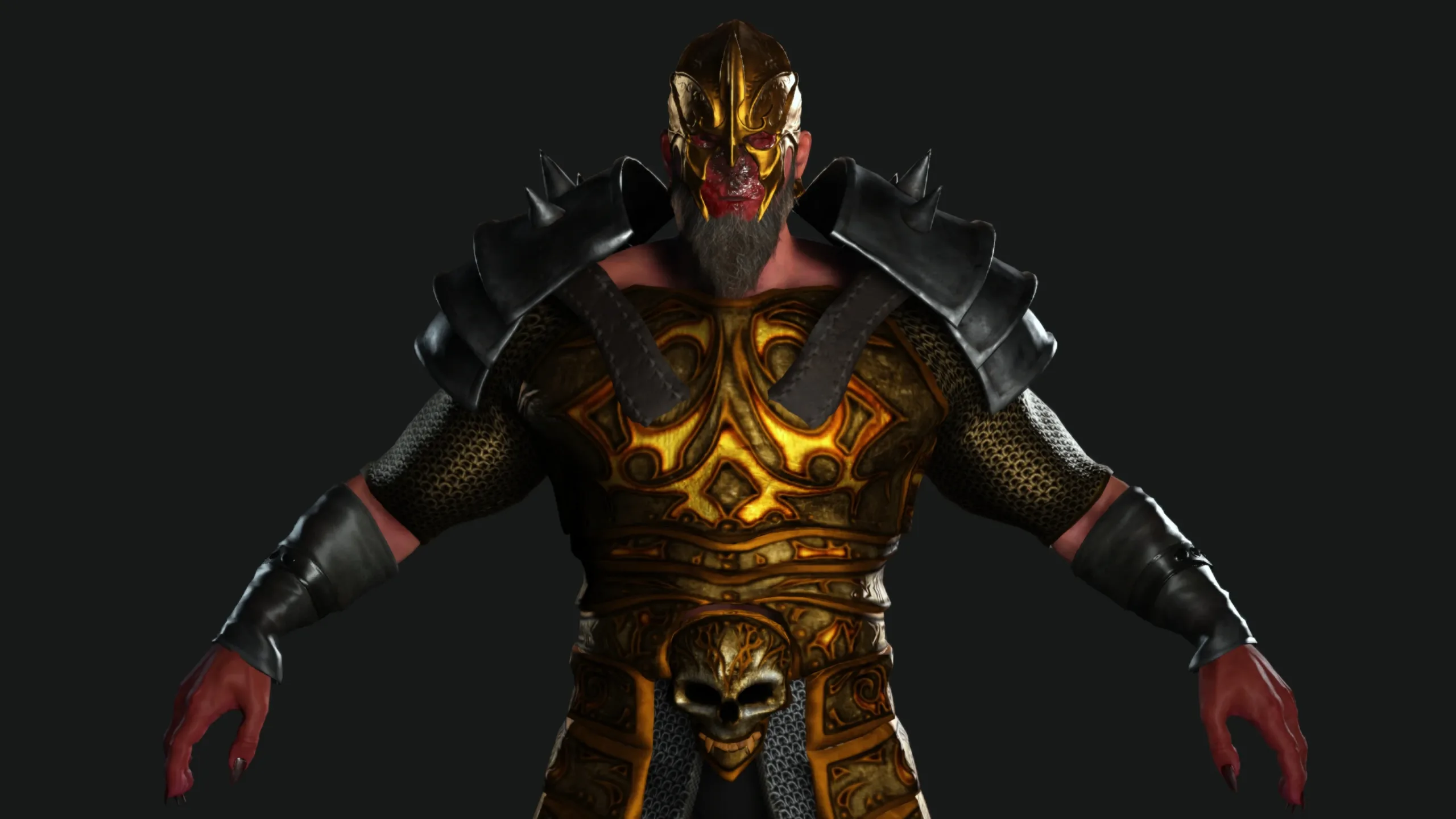 AAA 3D GAME READY FANTASY MALE CHARACTER - MONSTER WARRIOR 01