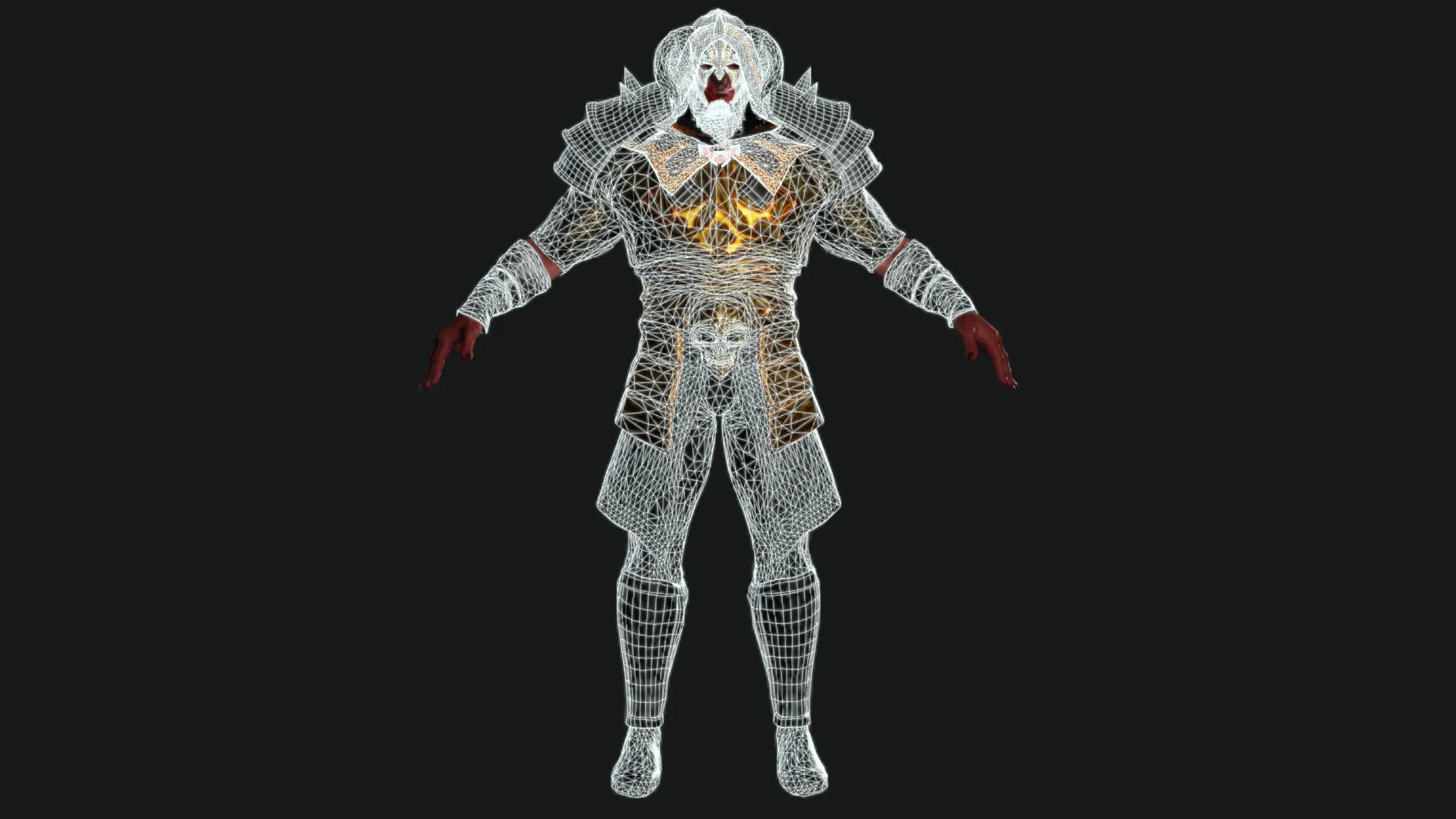 AAA 3D GAME READY FANTASY MALE CHARACTER - MONSTER WARRIOR 01