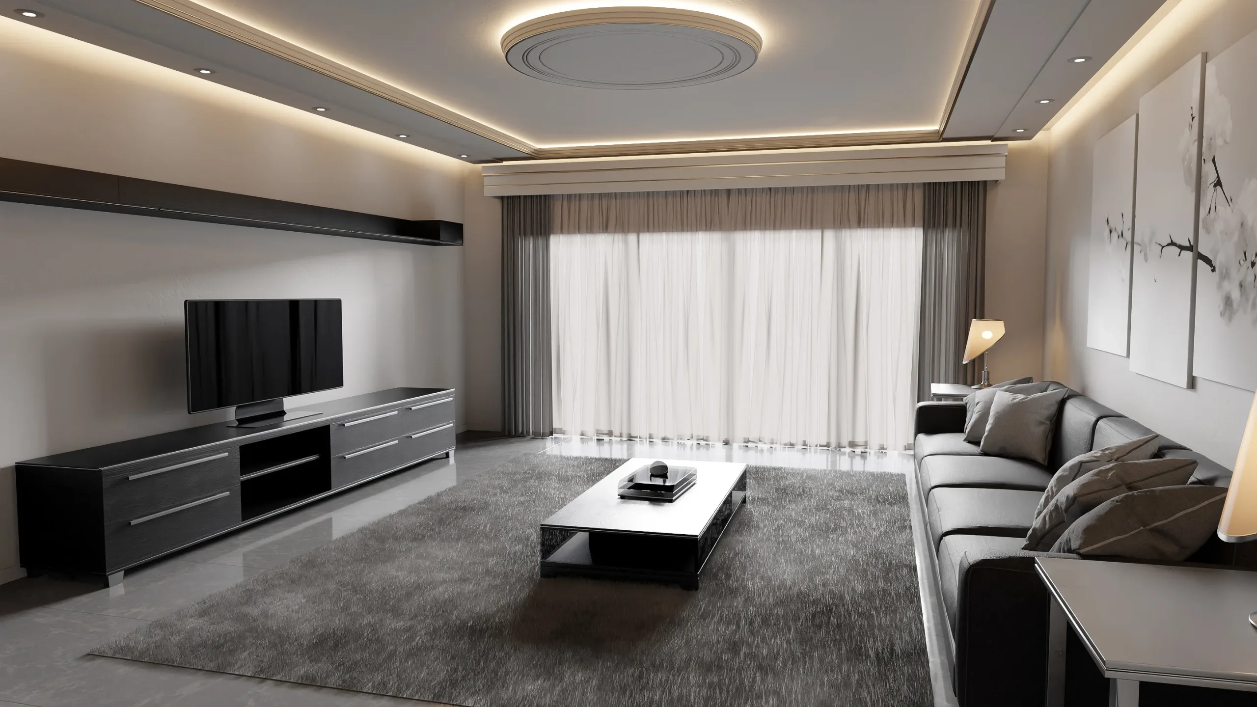 Ultramodern Living Room 3D Model