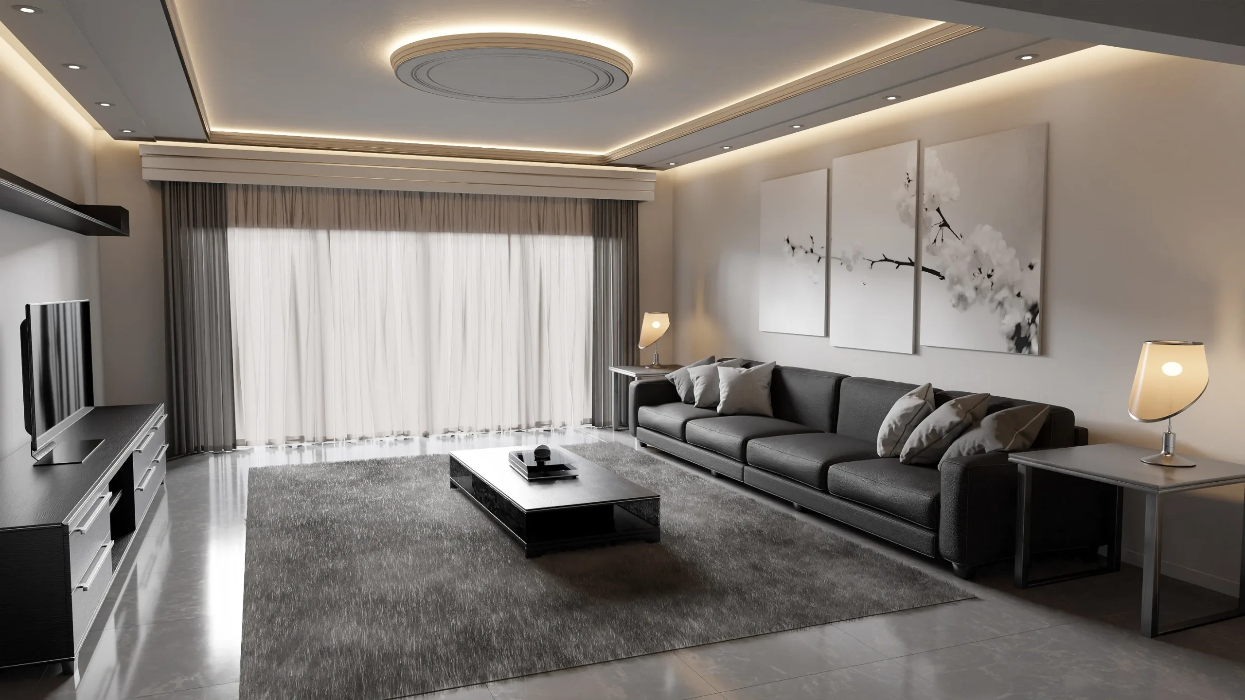 Ultramodern Living Room 3D Model