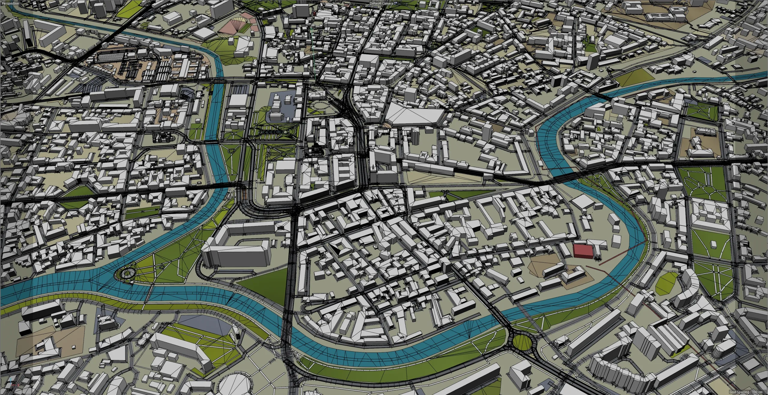 Kharkiv City Ukraine 3D Model 60 KM
