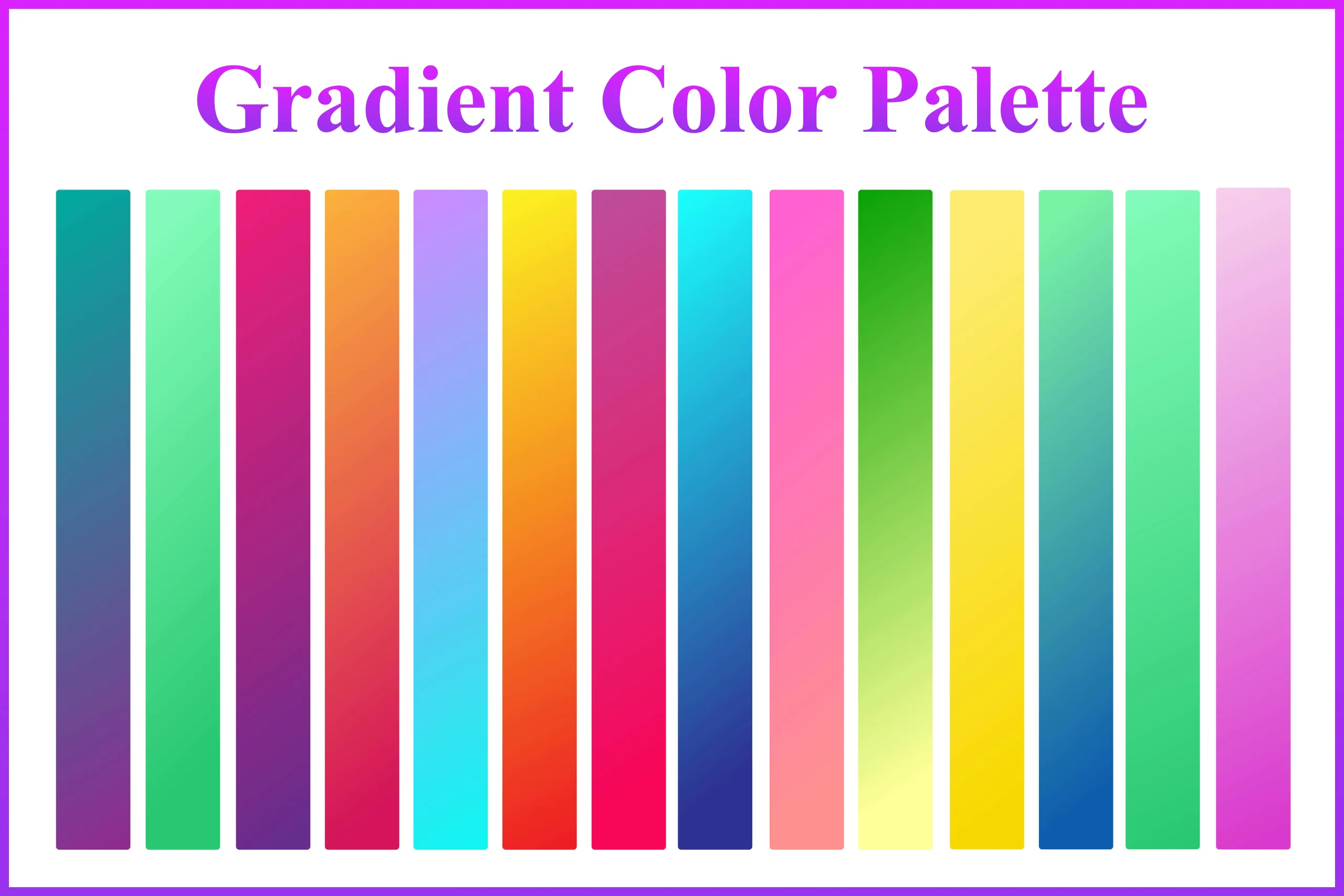 Gradient color palette vector set, Trendy color, EPS Illustrator file,  Abstract art, Background, Vibrant, Vivid textures