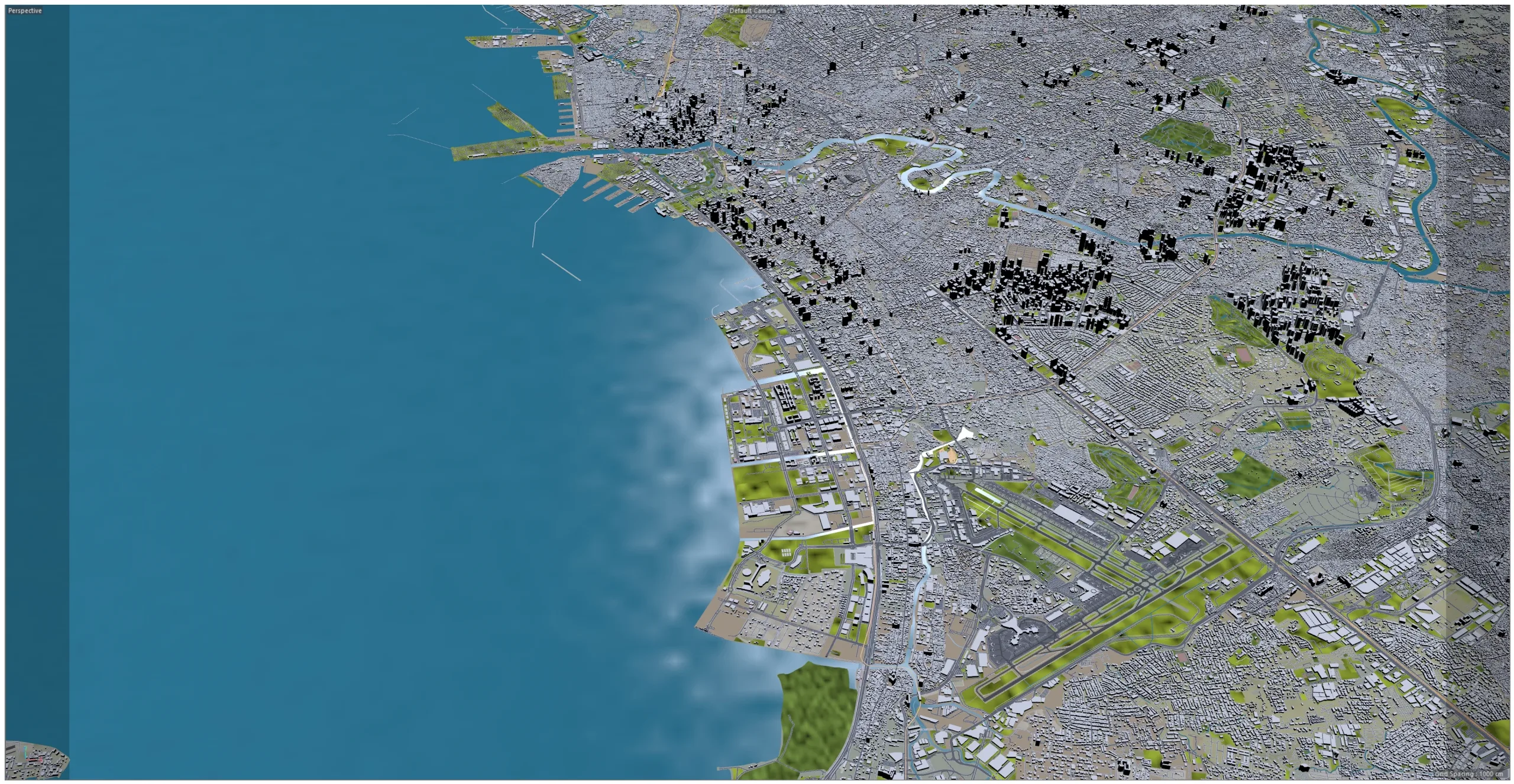 Manila City Philippines 3D Model 30KM