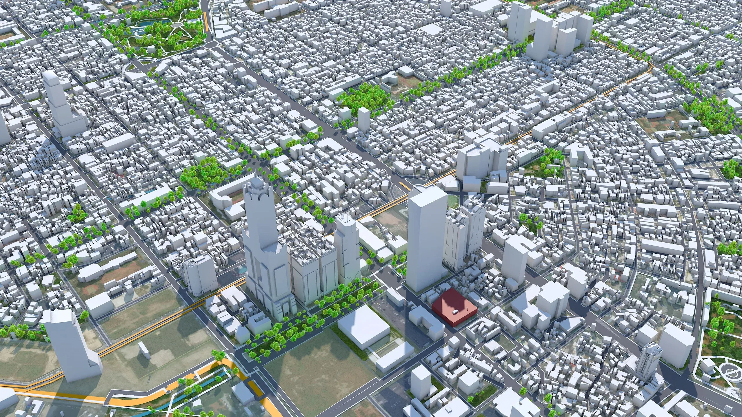 Kaohsiung city Taiwan 3d model 50km